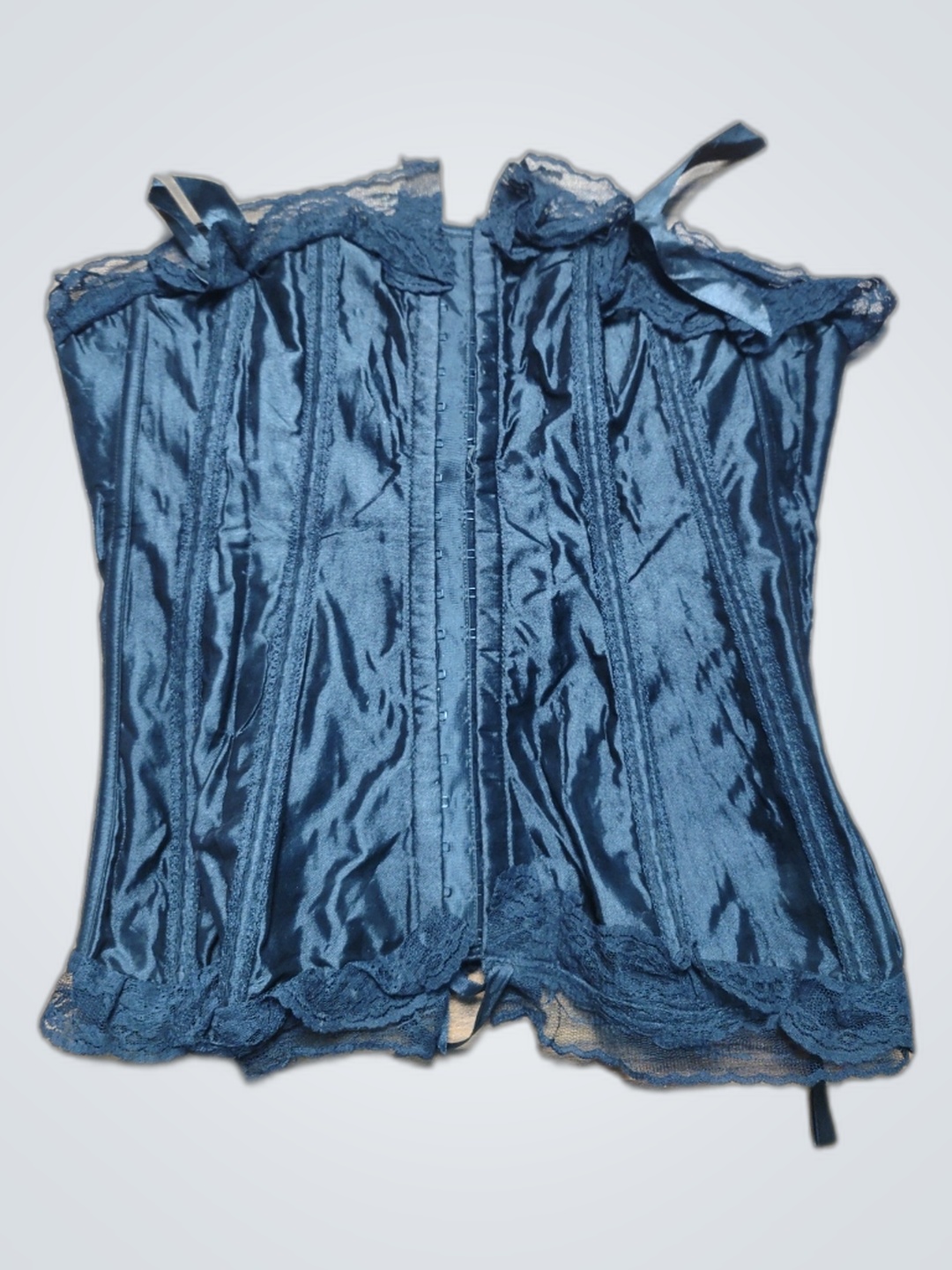 Corselet en satin noir