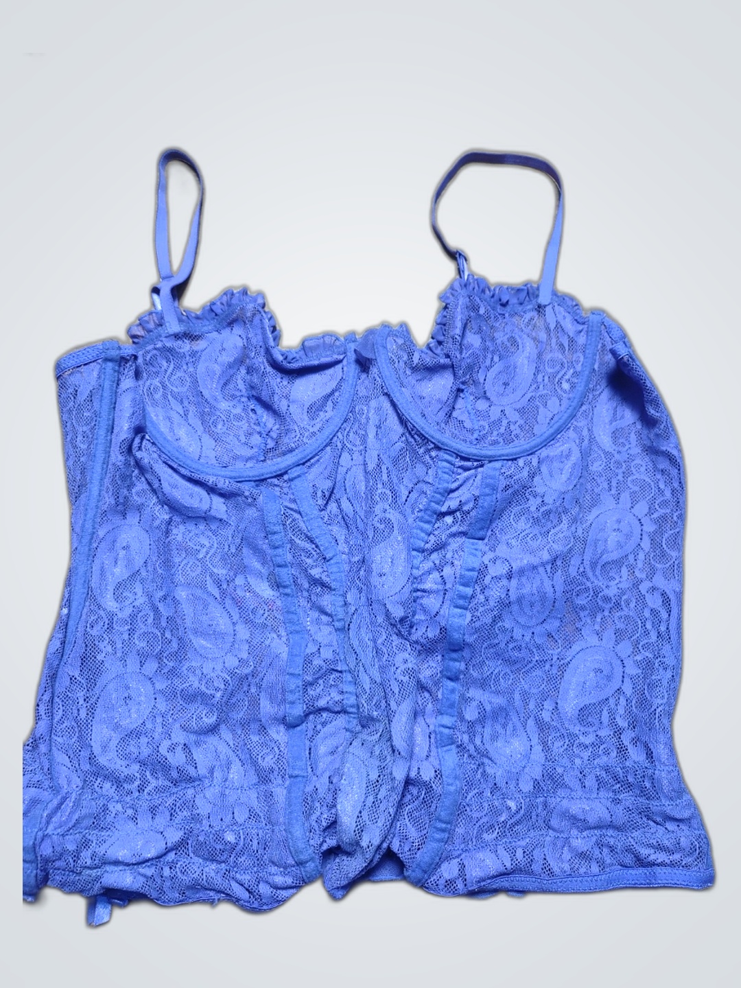 Corpetto di pizzo viola