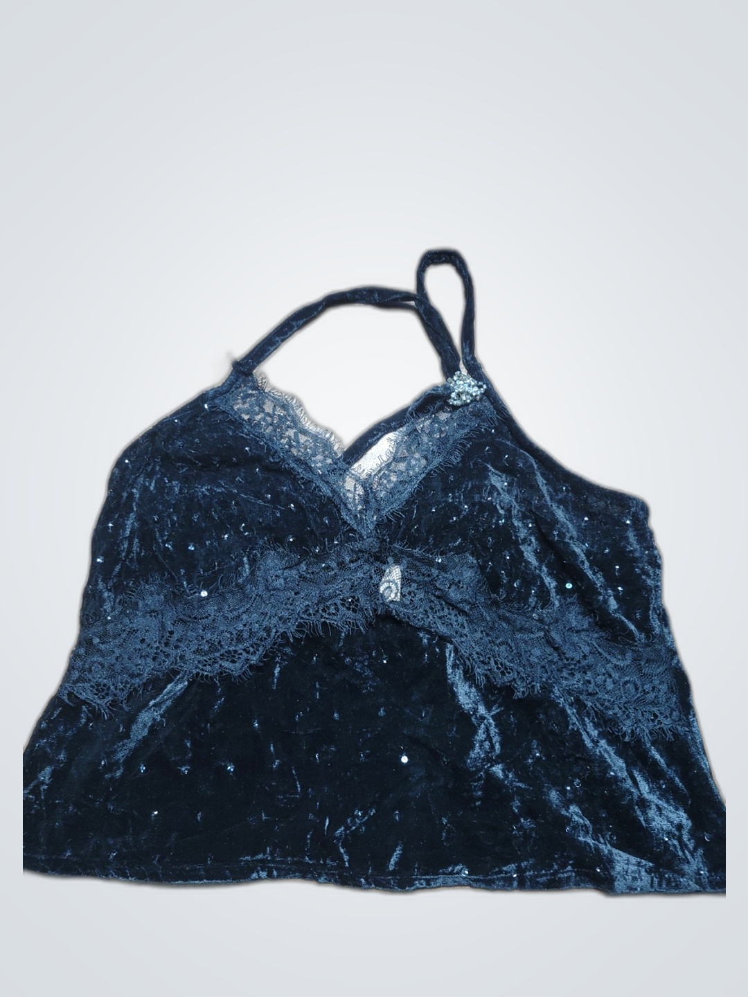 Black Velvet Halter Top