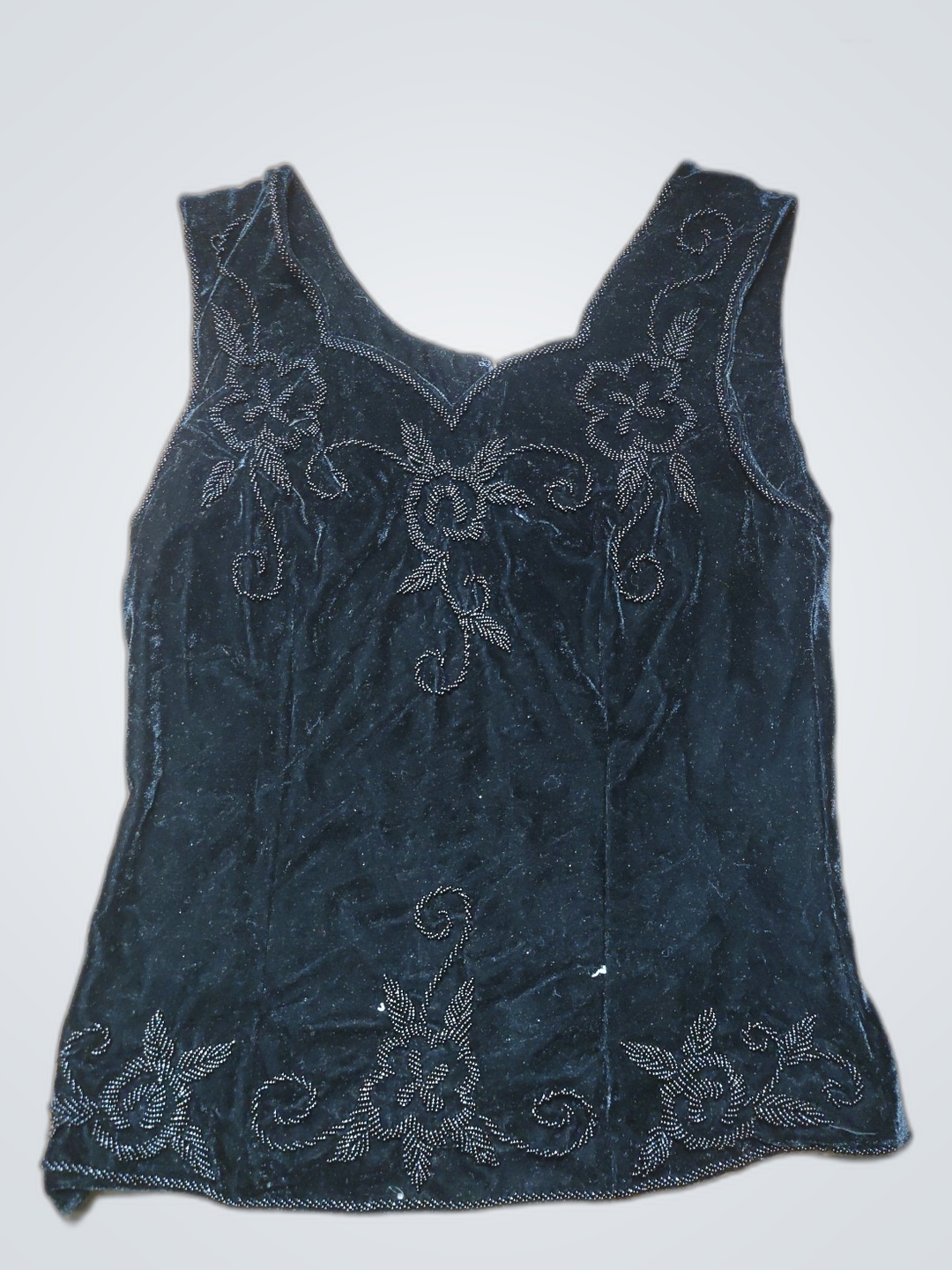 Black Velvet Tank Top