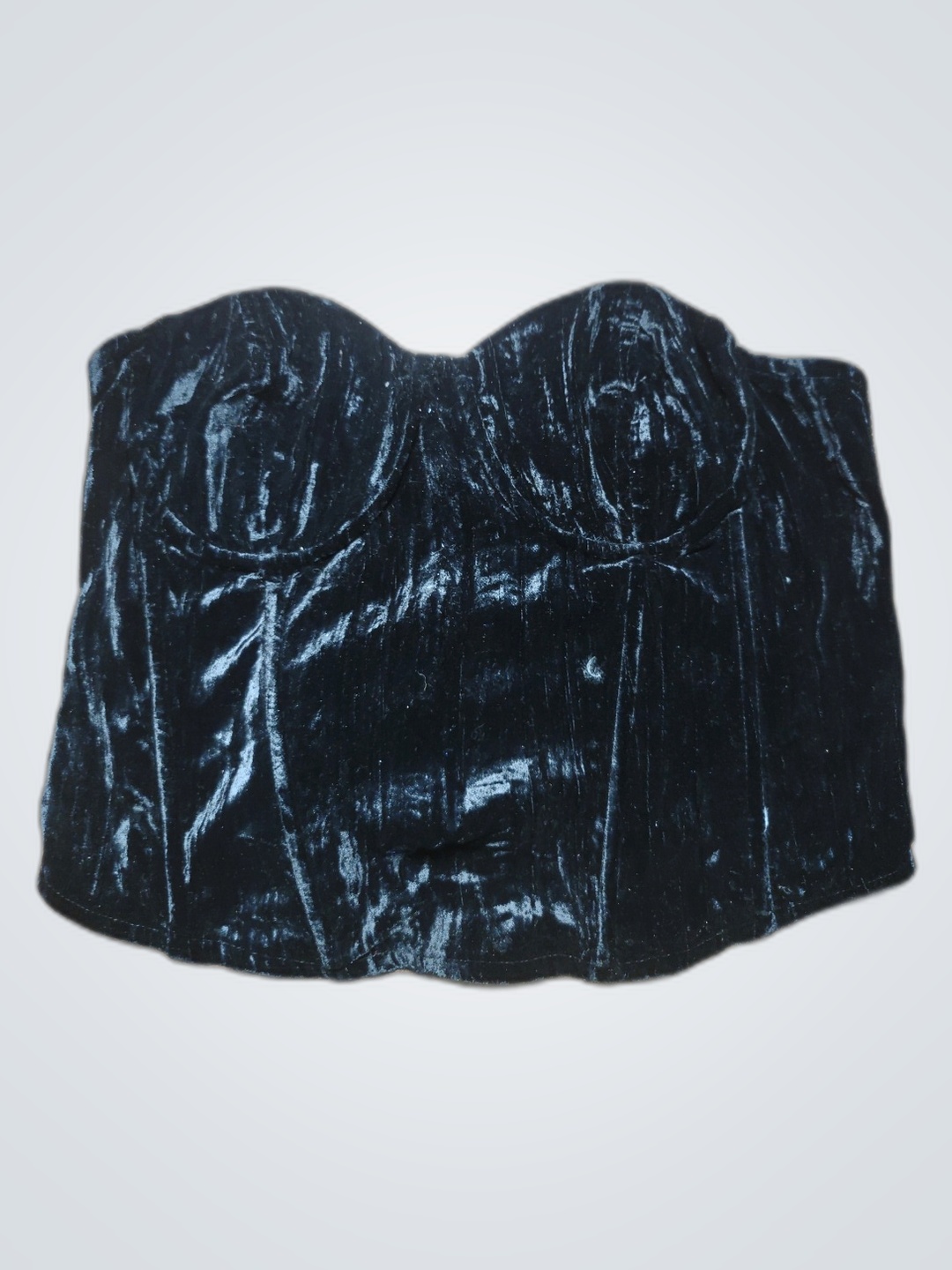 Schwarzes Samt-Bustier