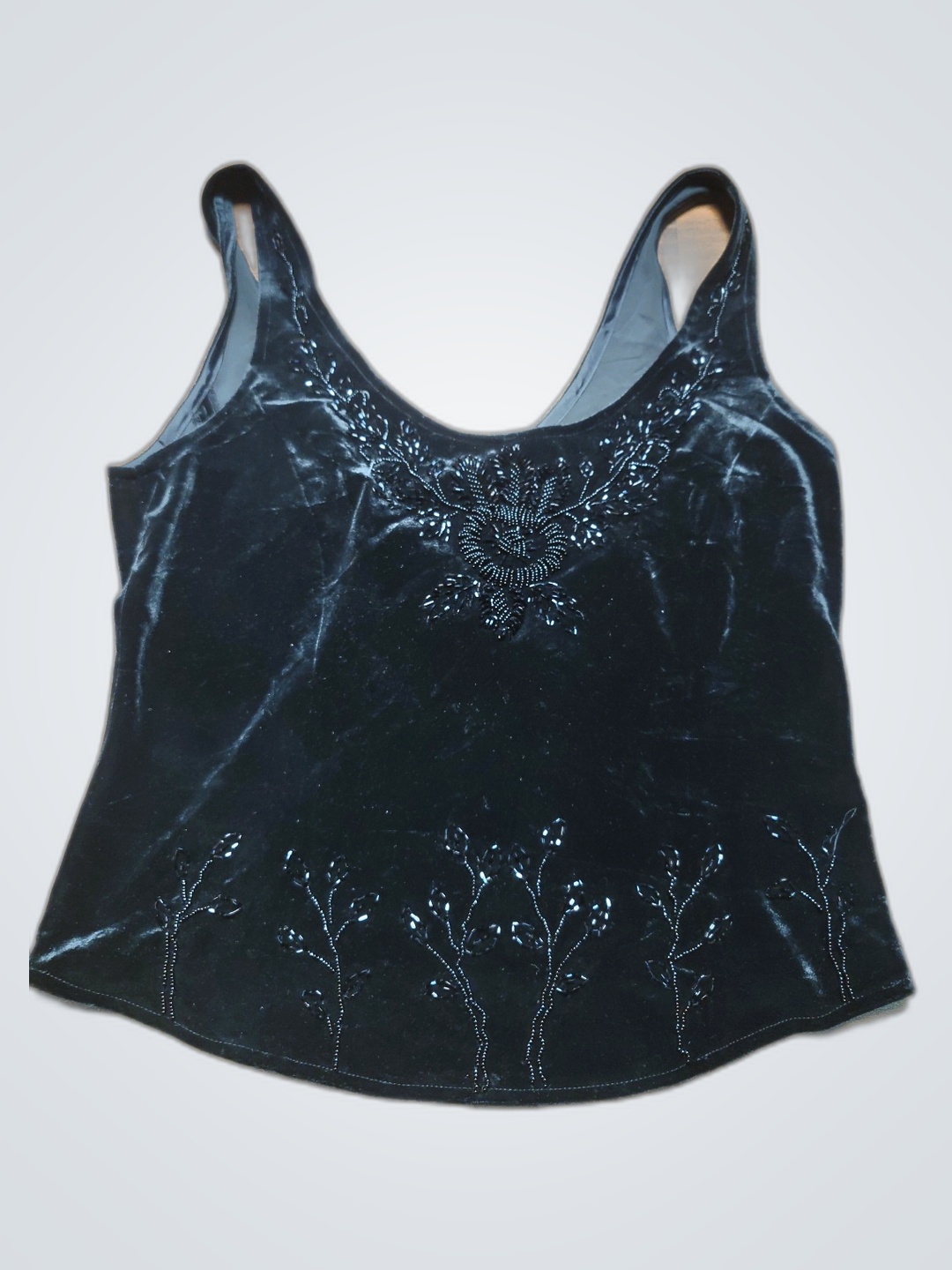 Black Velvet Tank Top