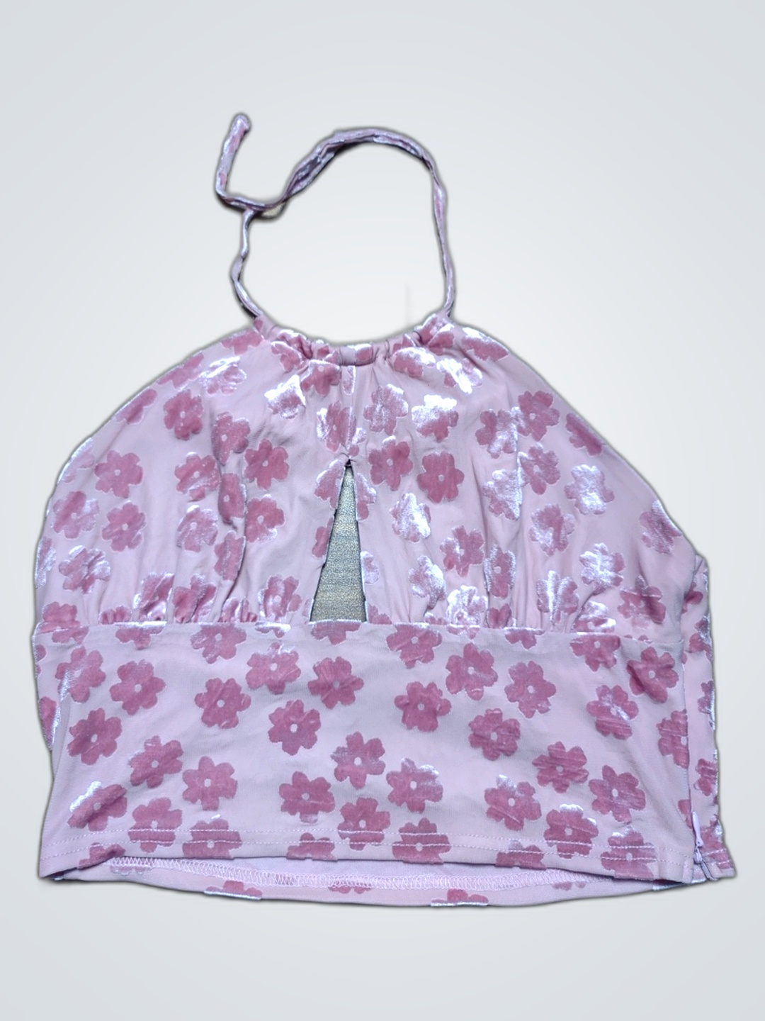 Pink Floral Halter Top