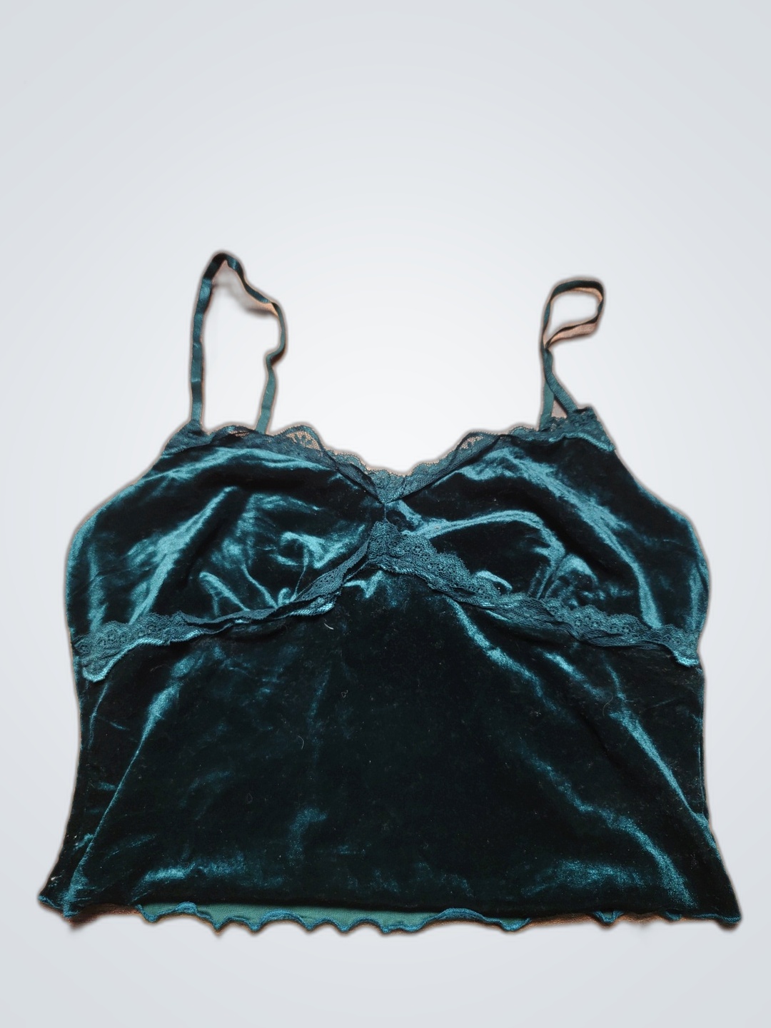 Green Velvet Camisole