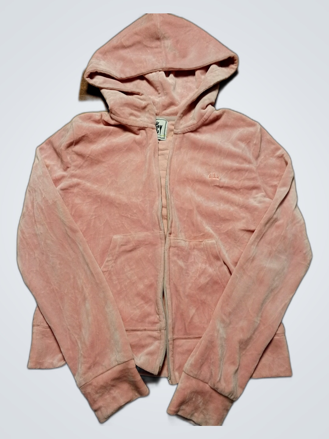 Juicy Couture Pink Velour Zip-Up Hoodie