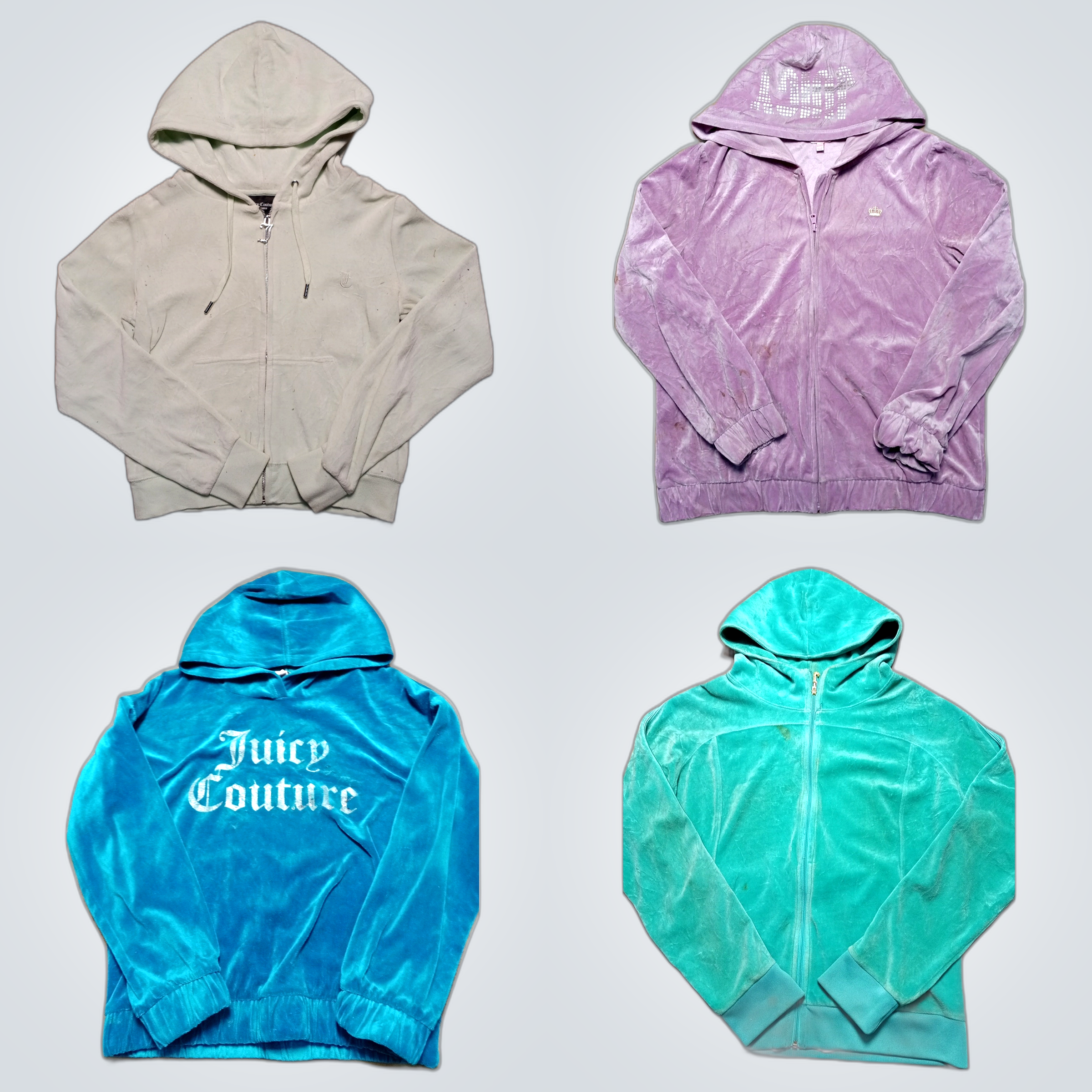 Juicy Couture Hoodie Bundle 10 Pc Velour & Rhinest..