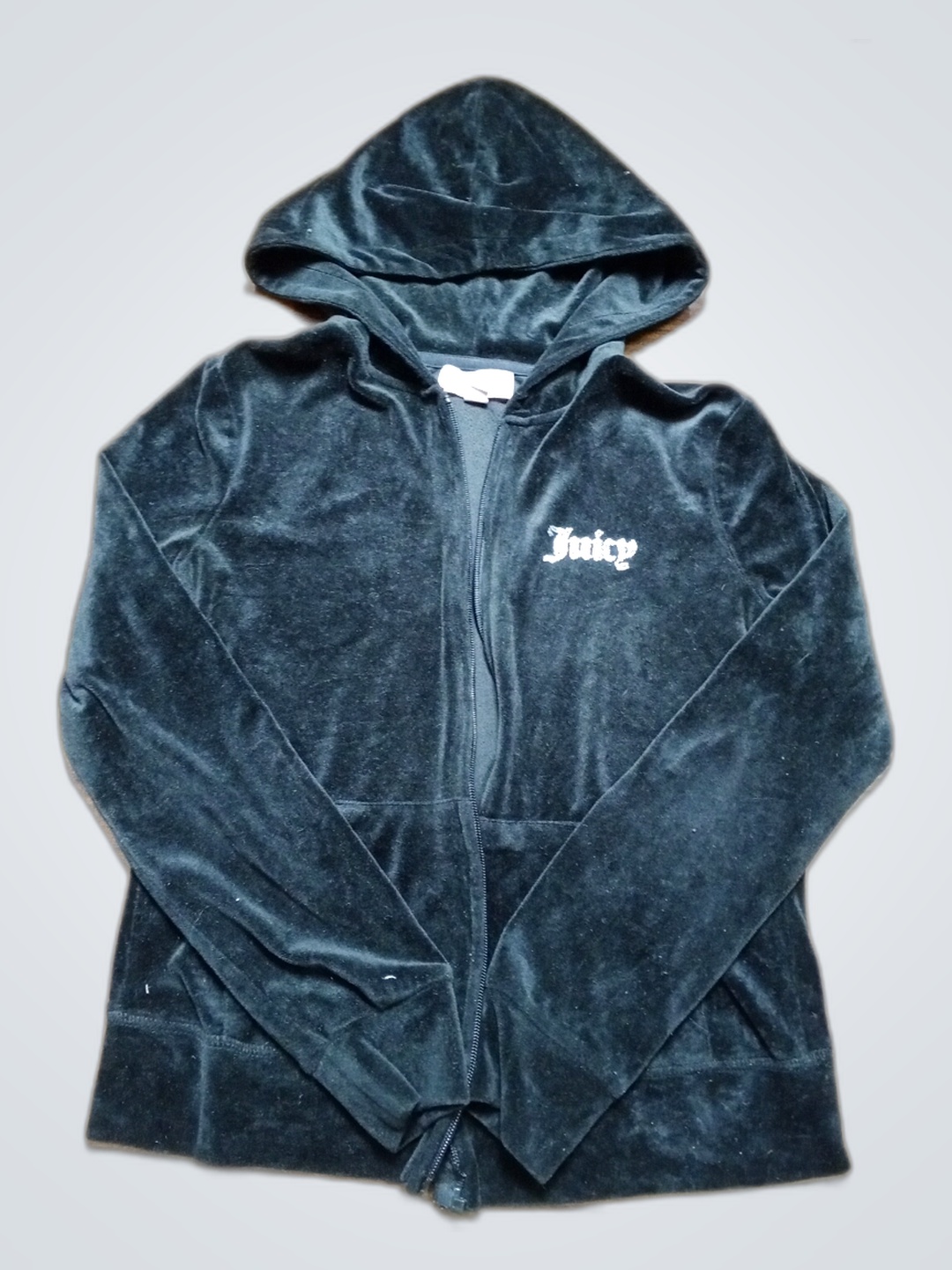 Veste à capuche en velours noir Juicy Couture