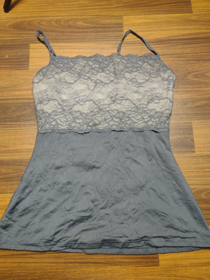 Gray Lace Top