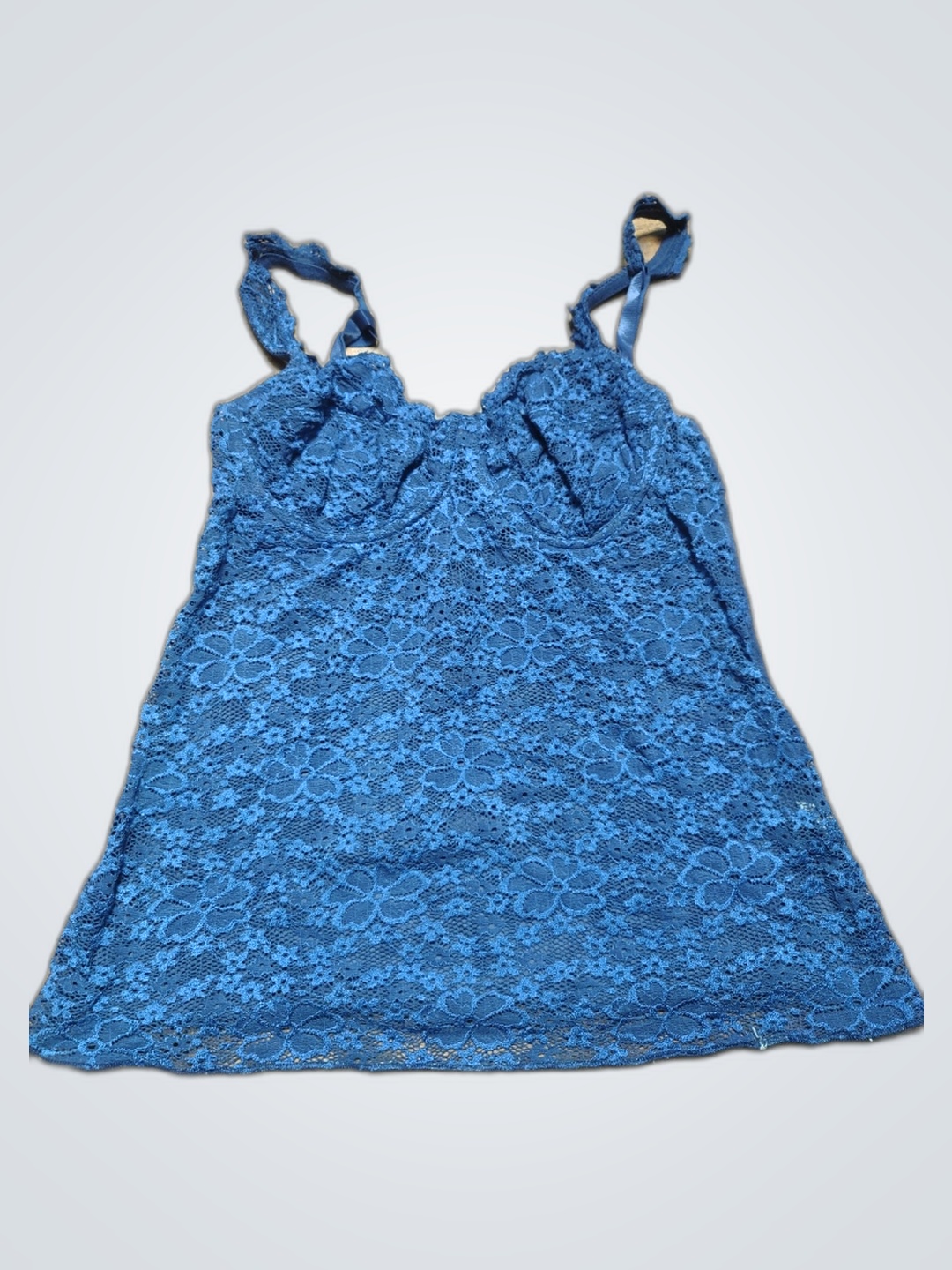 Débardeur en dentelle bleue