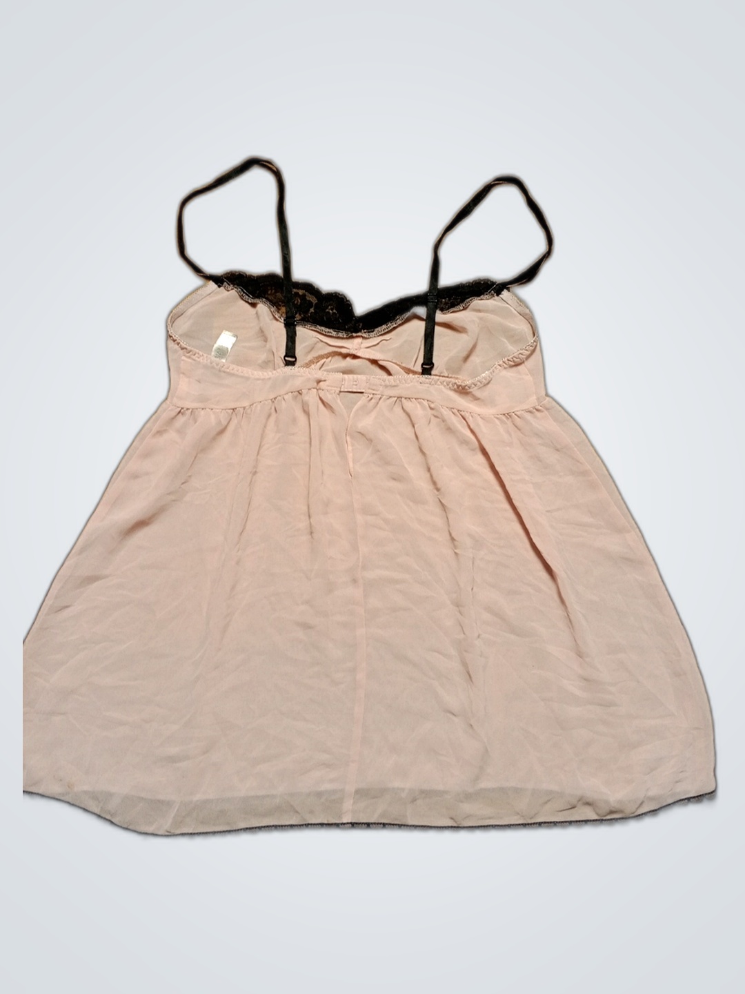 Camisola Rosa con Pizzo Nero