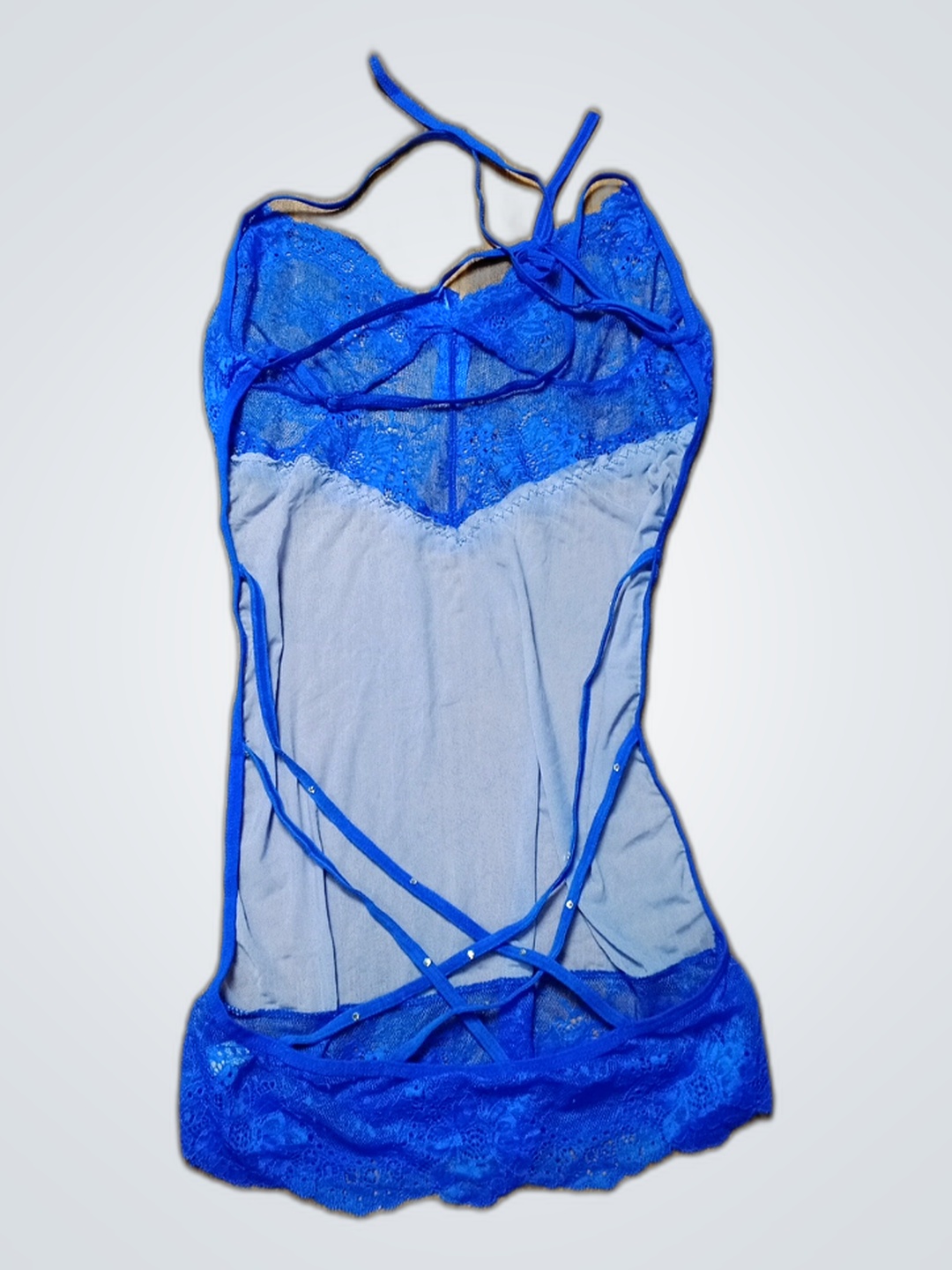 Chemisier in pizzo blu