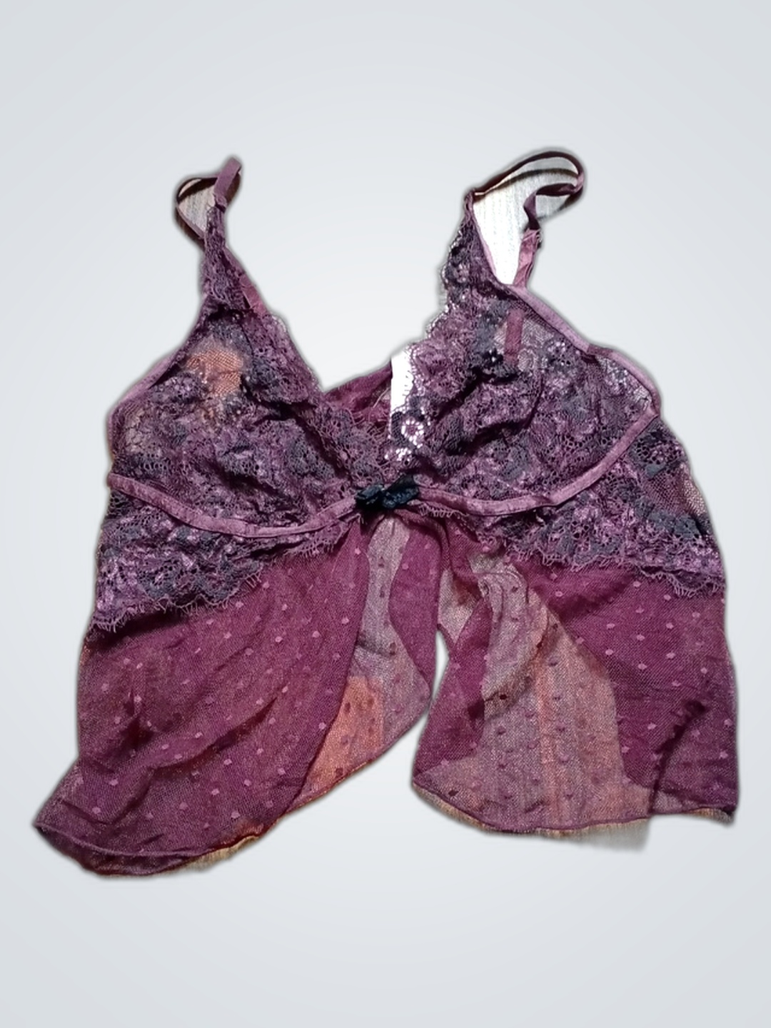 Maroon Spitzen-Cami