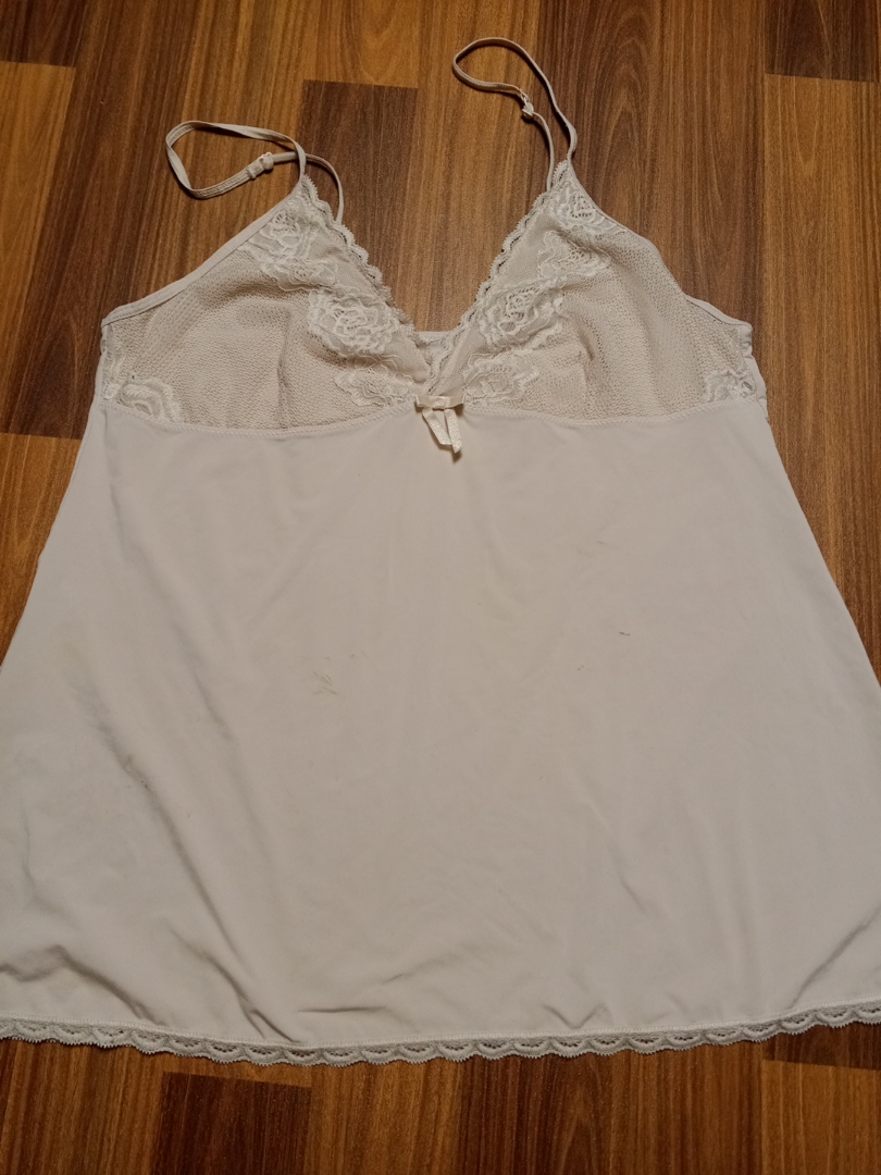 Beige Lace-Trimmed Camisole