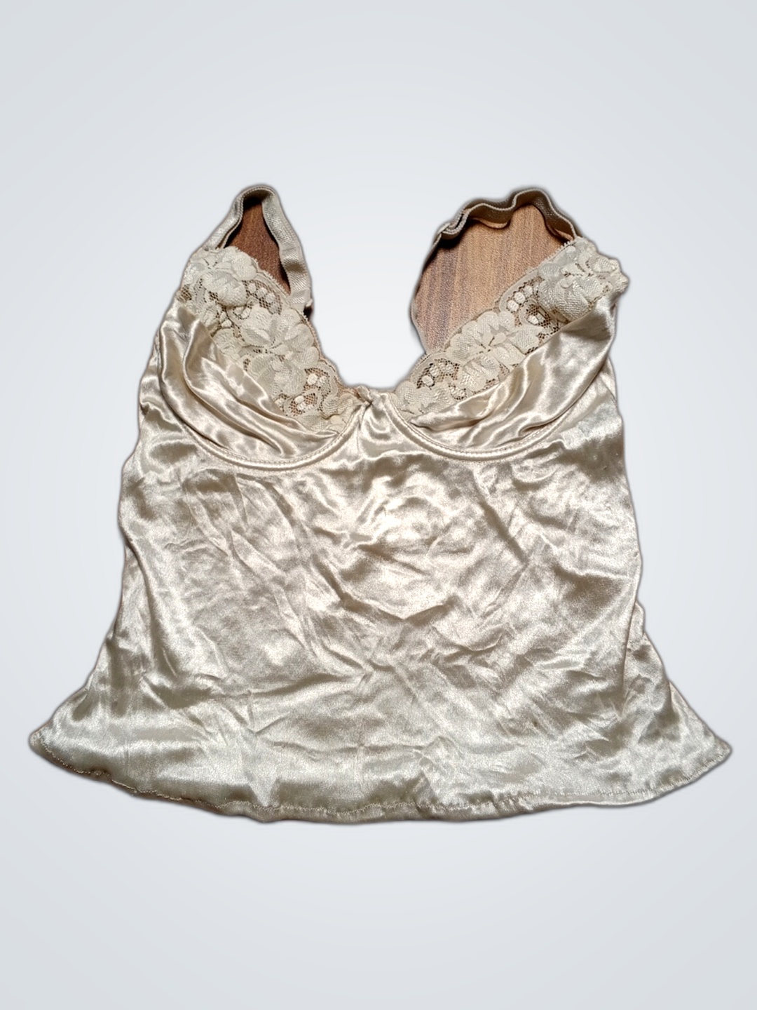 Silk Camisole with Lace Trim
