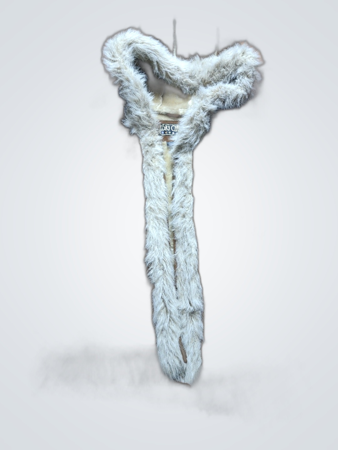 Brown Faux Fur-Lined Hooded Coat