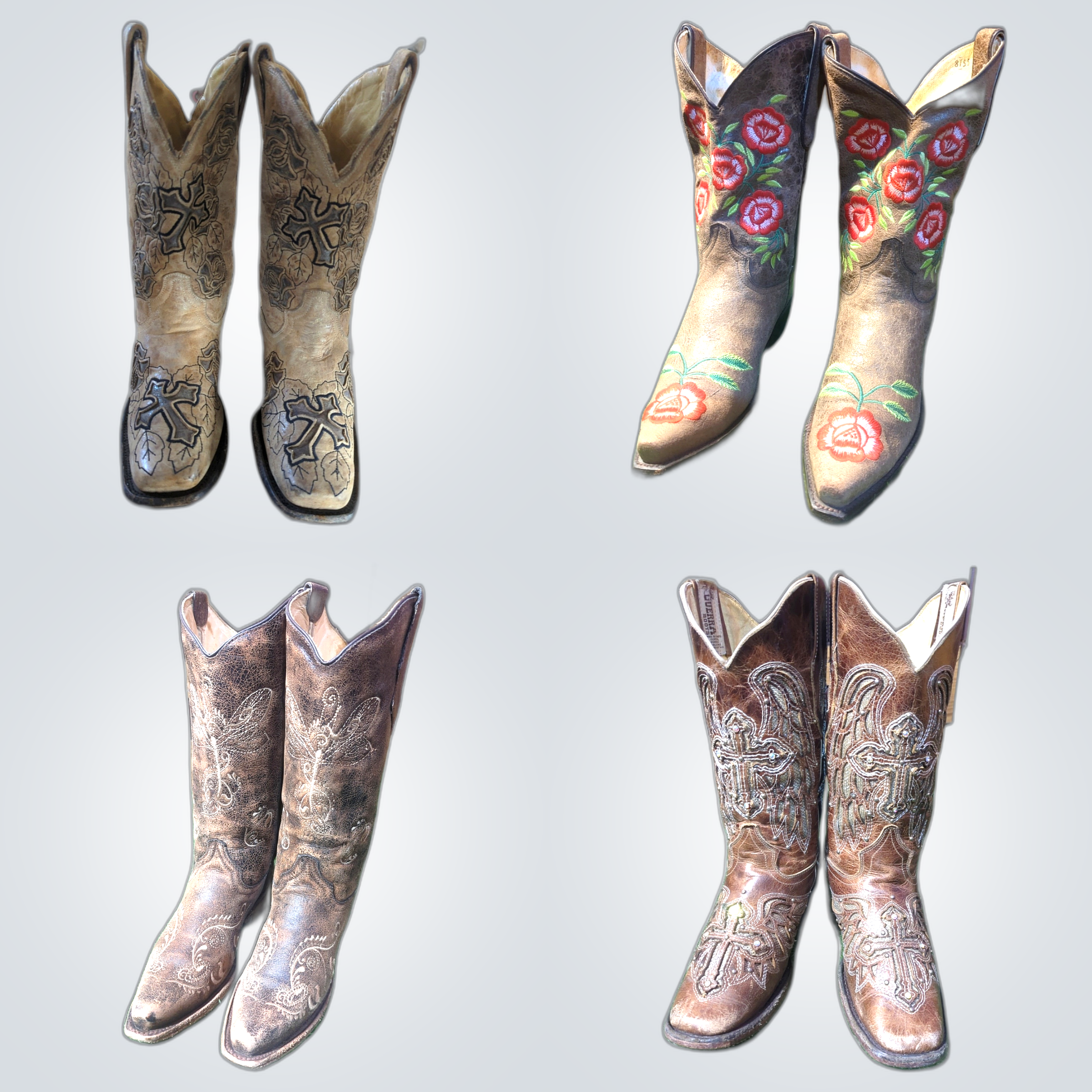 Vintage Cowboy-Stiefel Bündel