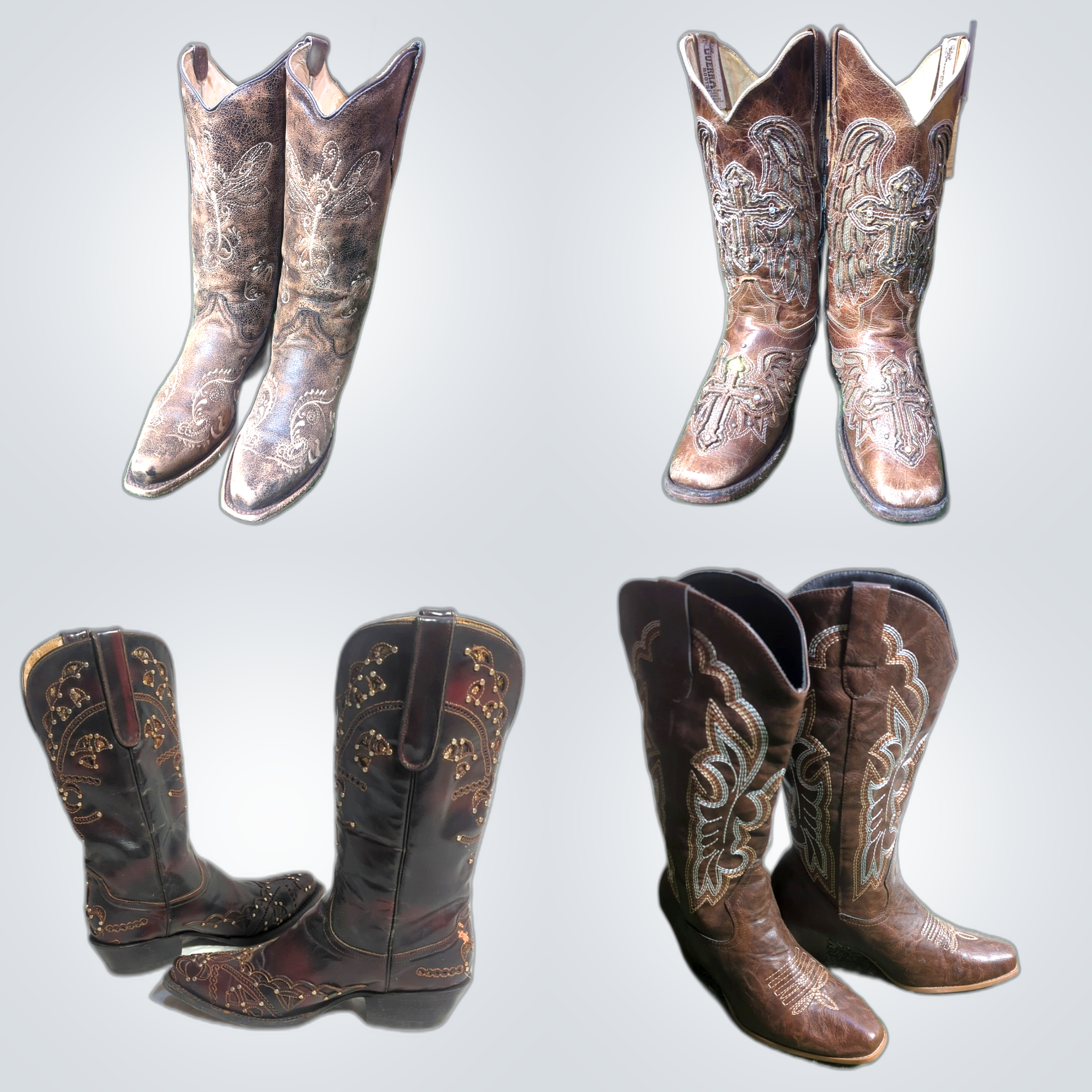 Stivali da cowboy vintage di alta qualità