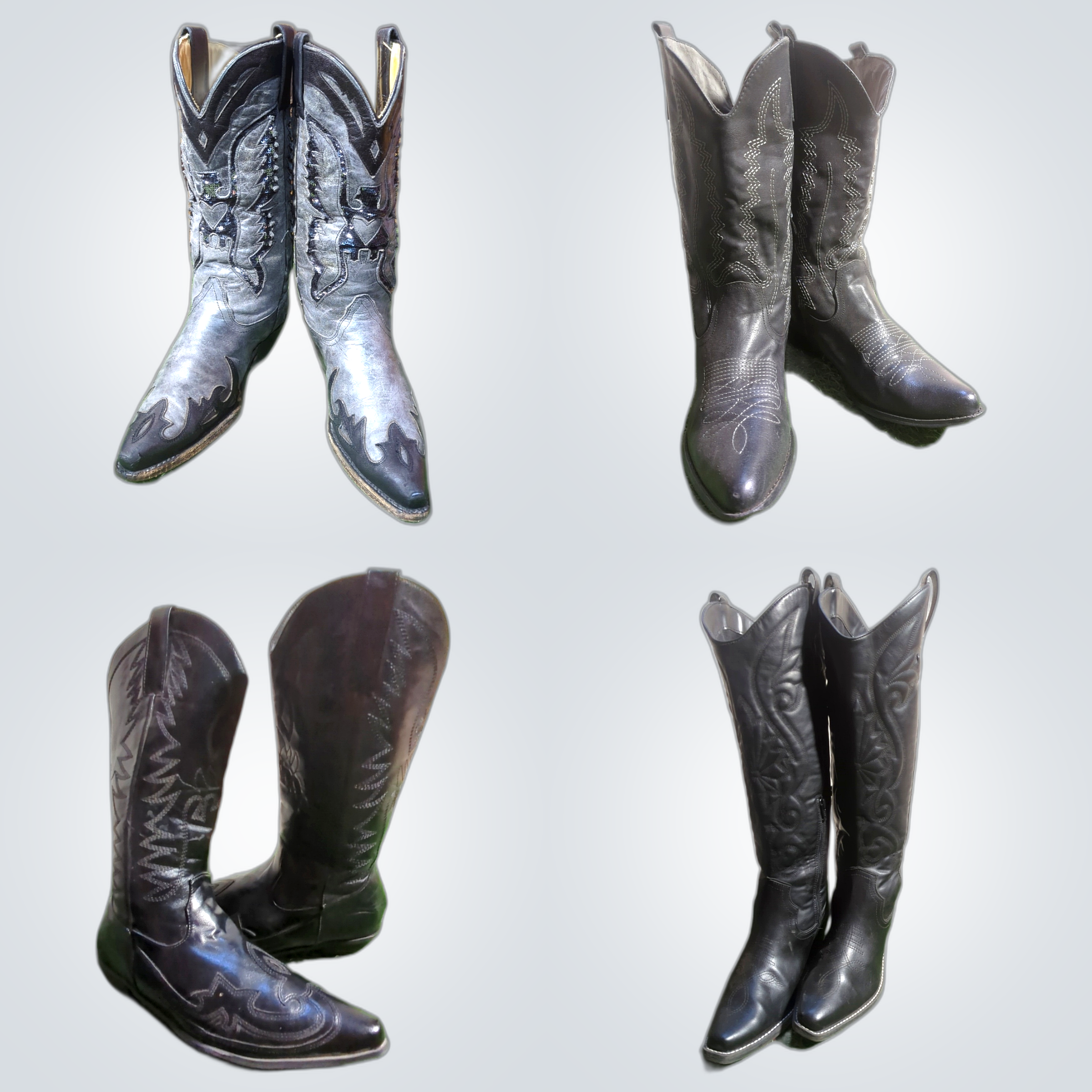 Lot de bottes de cowboy Y2K
