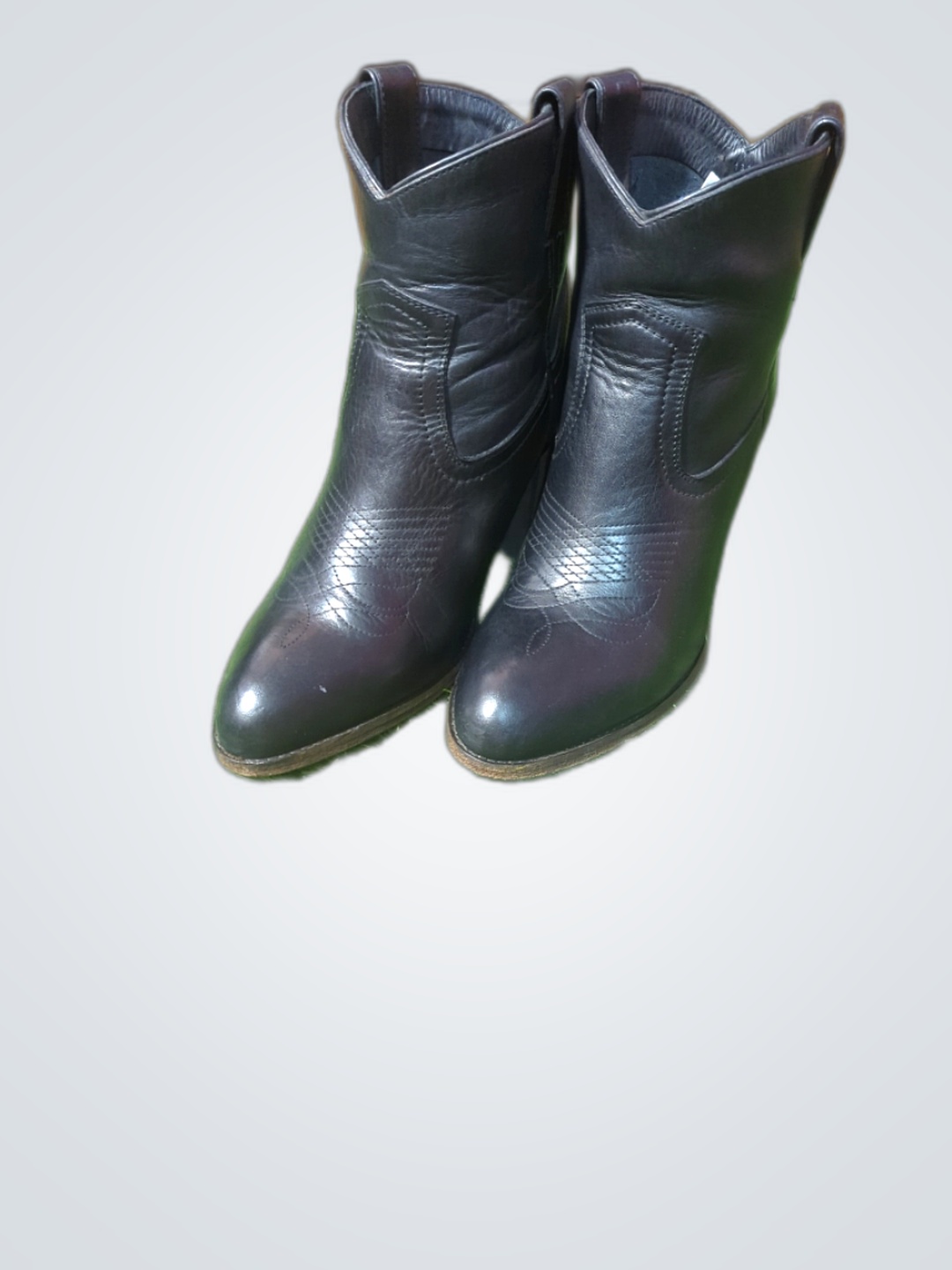 Bottes de cheville en cuir noir