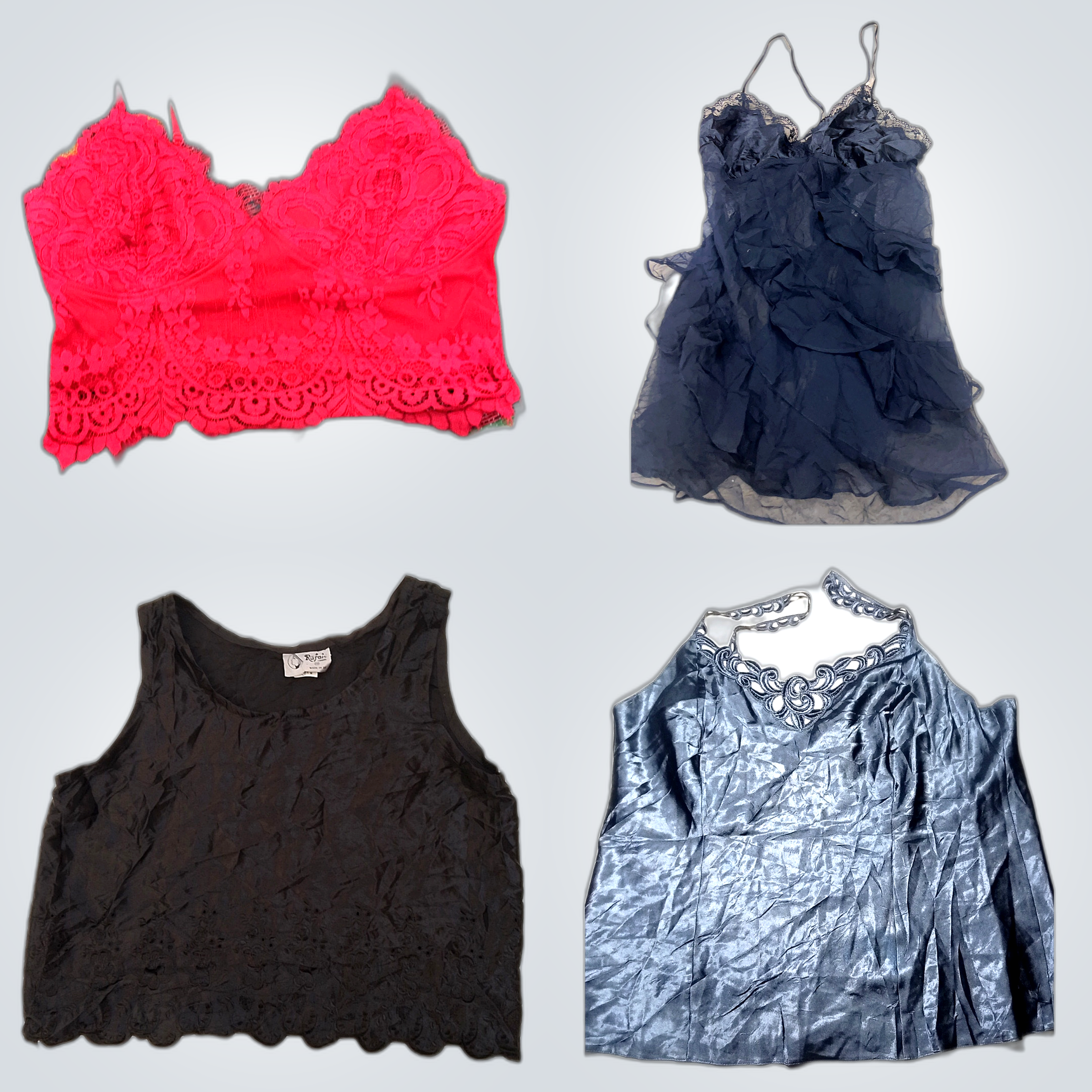 Ruffles slip tops