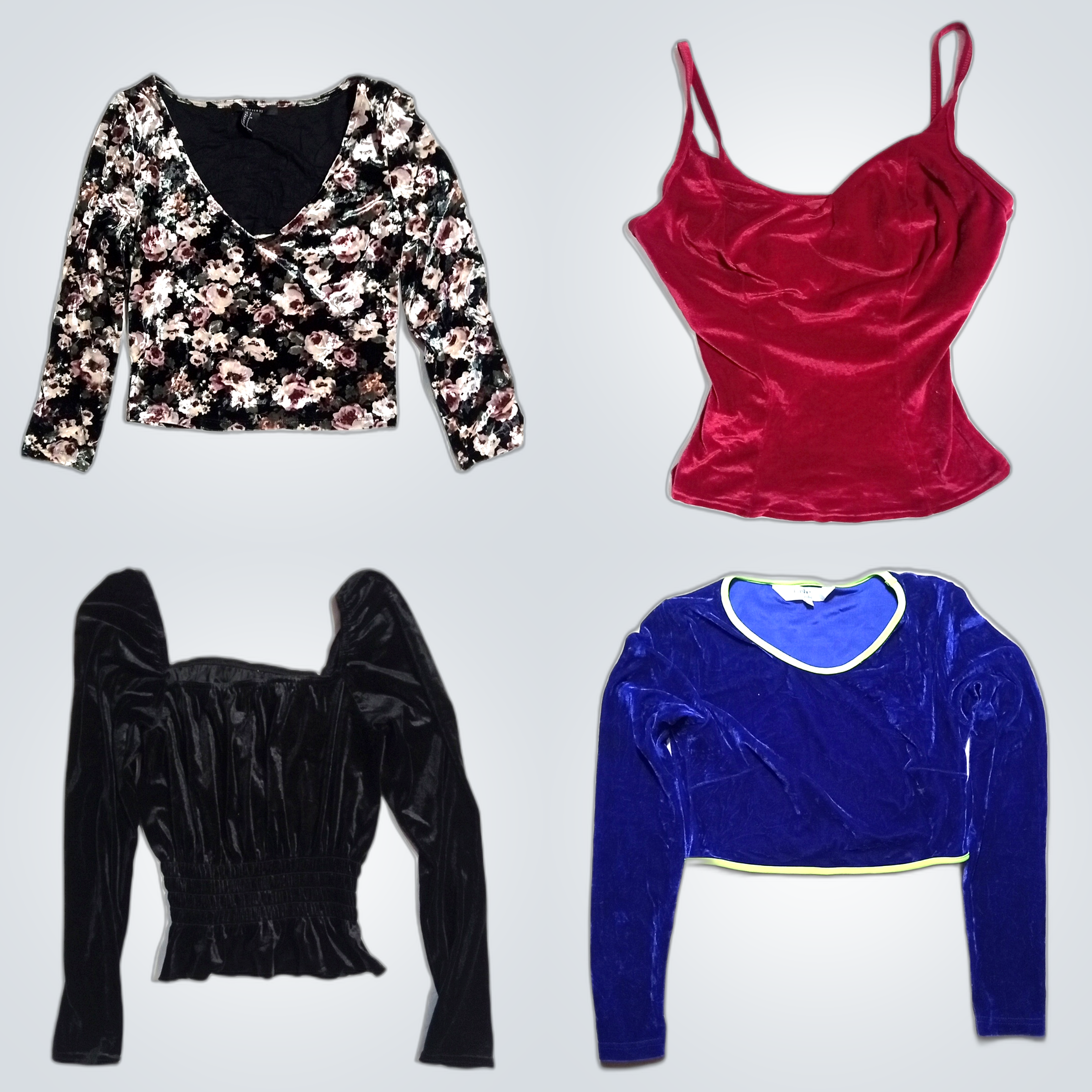 Velvet tops