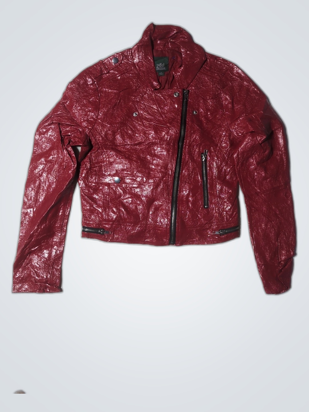 Veste en cuir rouge Wild Fable
