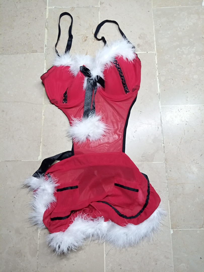 Closer Red Santa Lingerie Teddy