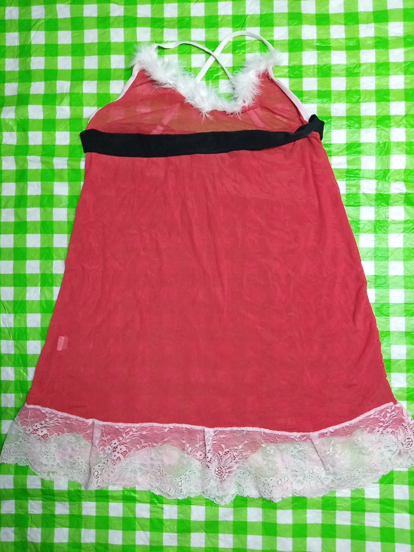 Red Lace-Trimmed Chemise