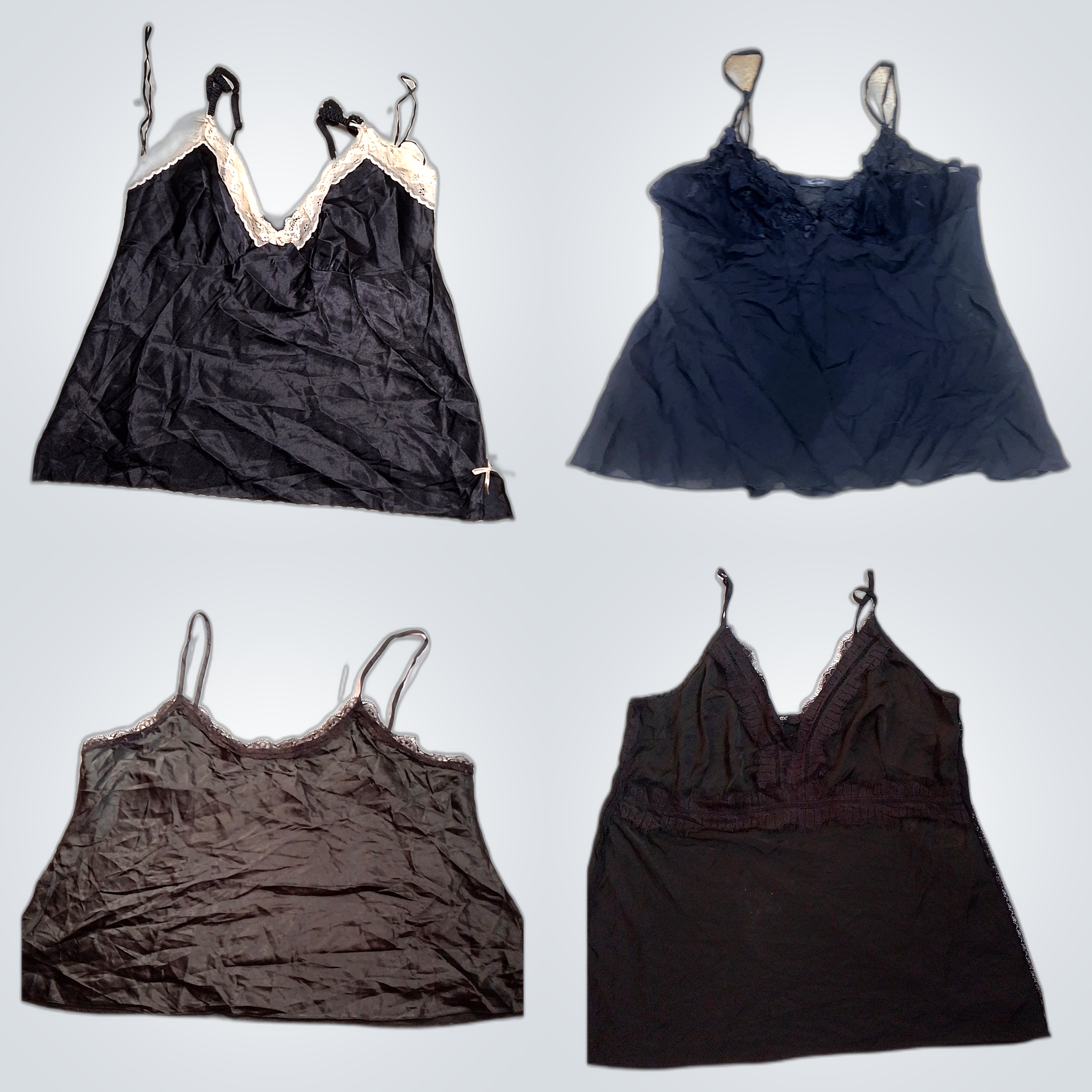 Nächste Y2K Spitzenbesatz-Camisoles