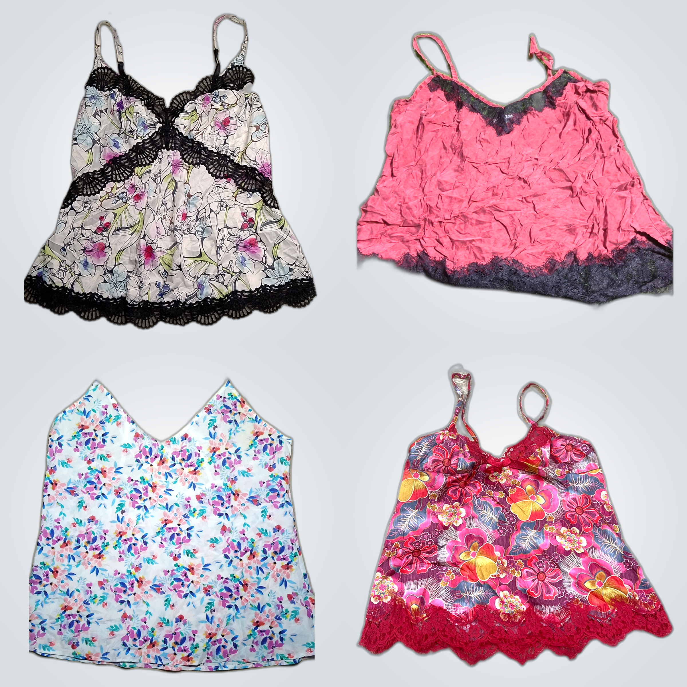 Colourfull slip tops