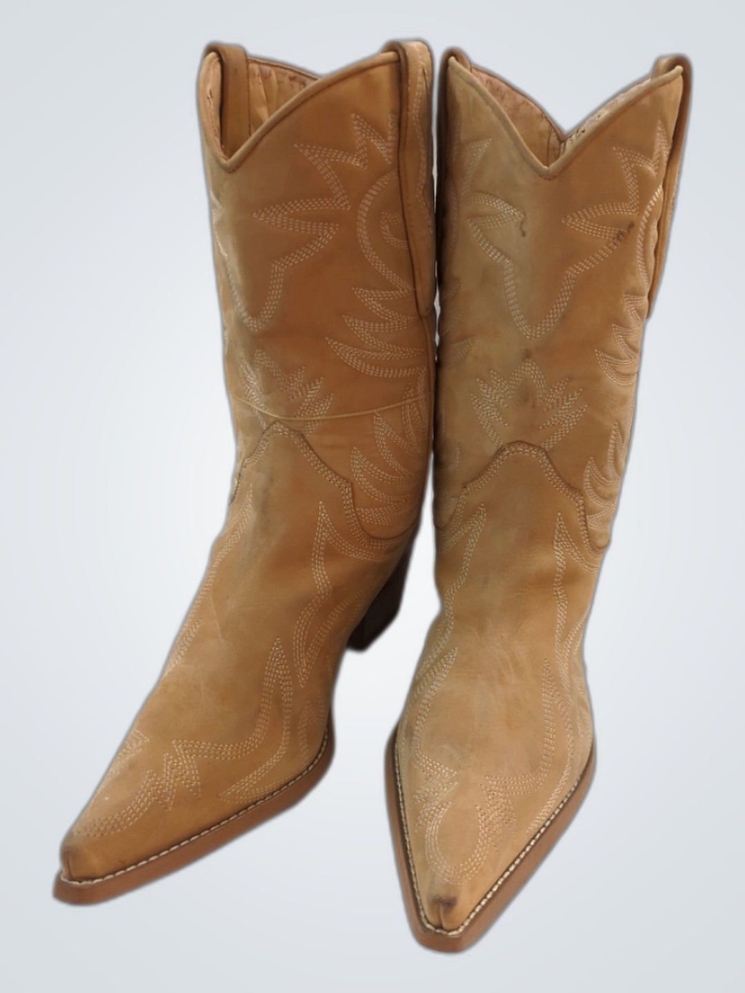 Tan Leather Cowboy Boots