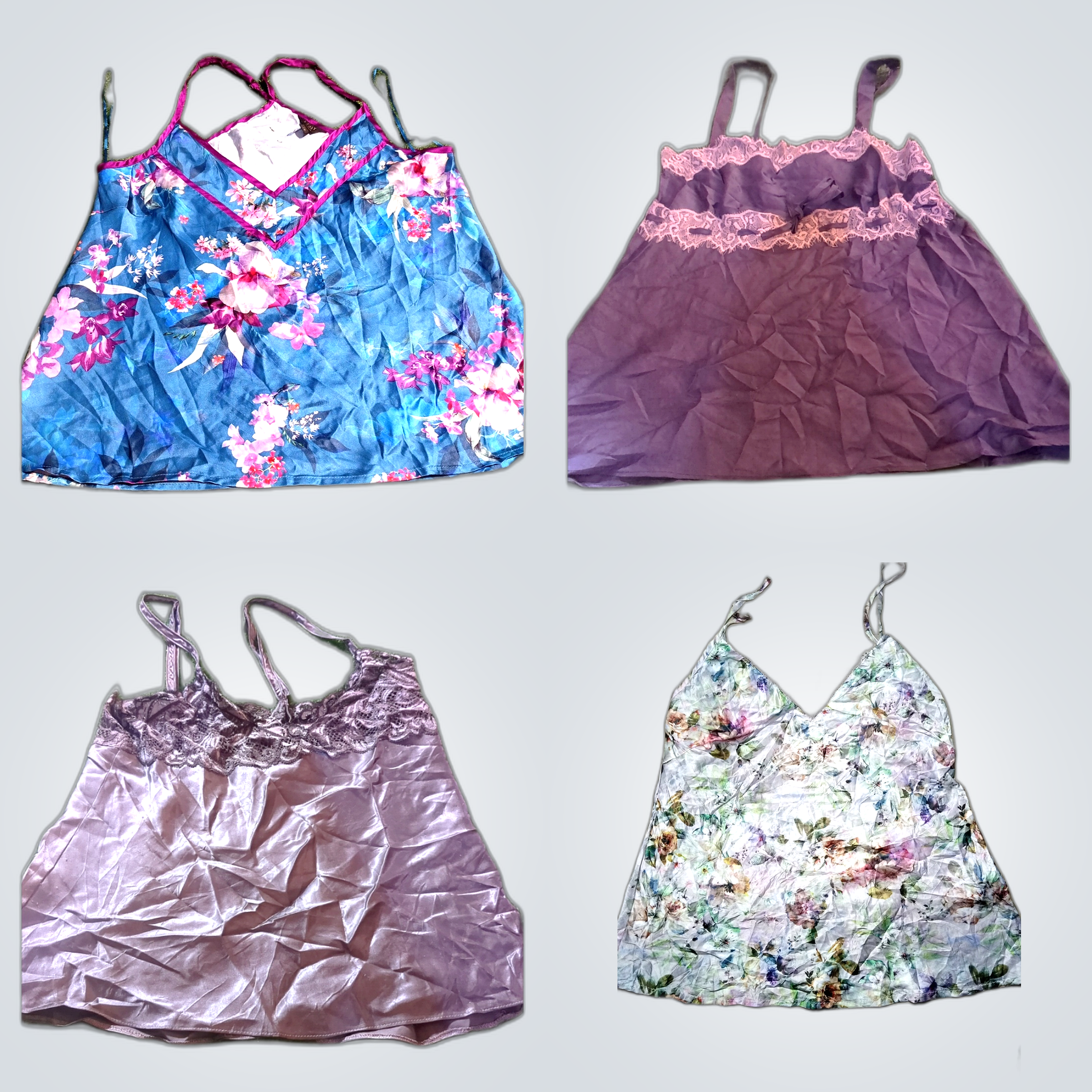 Colourfull slip tops