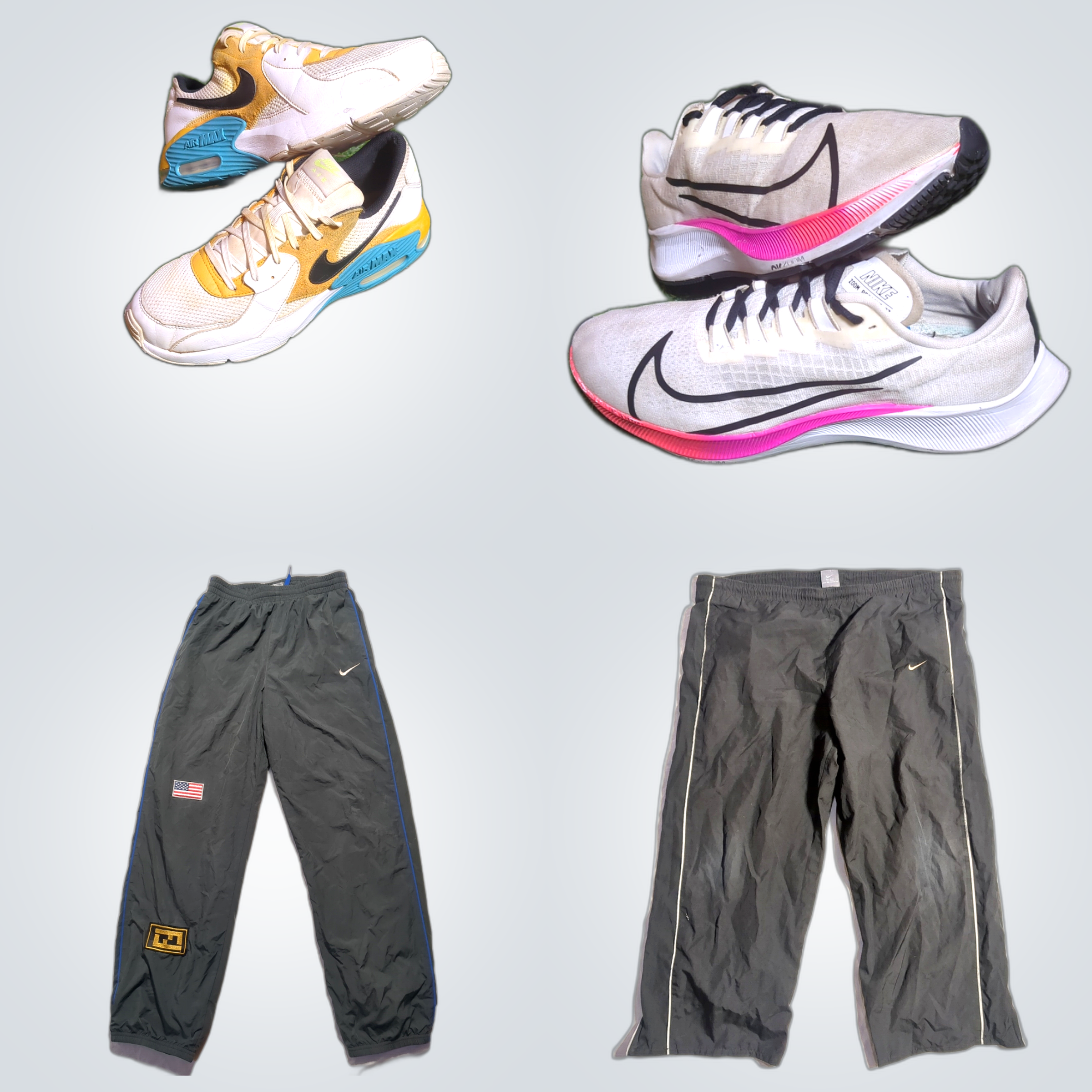 Lululemon leggings or Nike trakpant or shoes