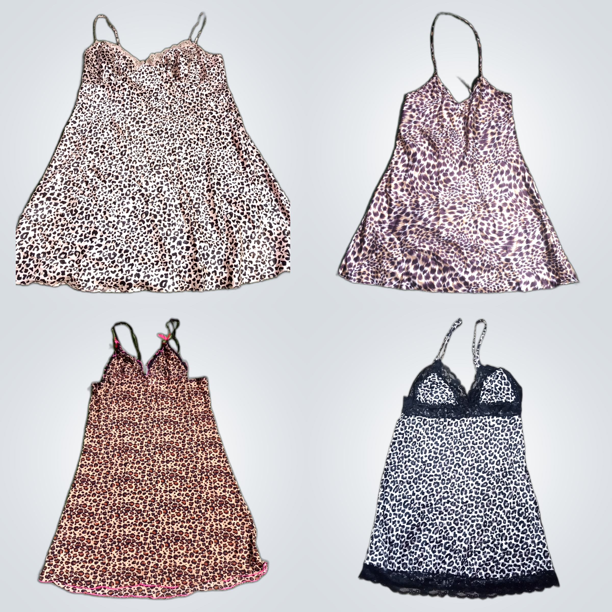 Y2K Leopard Slip Dresses