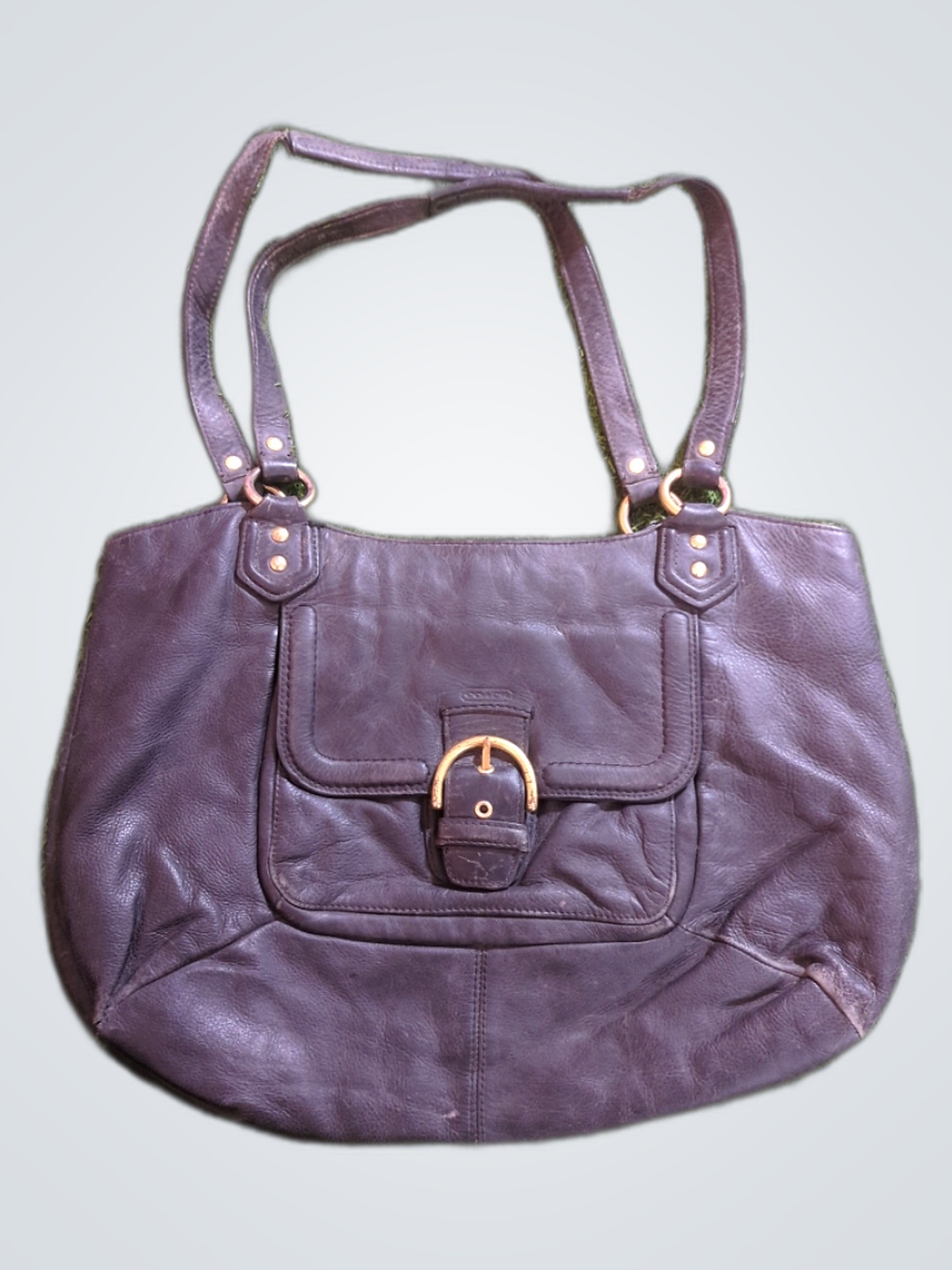 Mavi Lila Leder Schultertasche