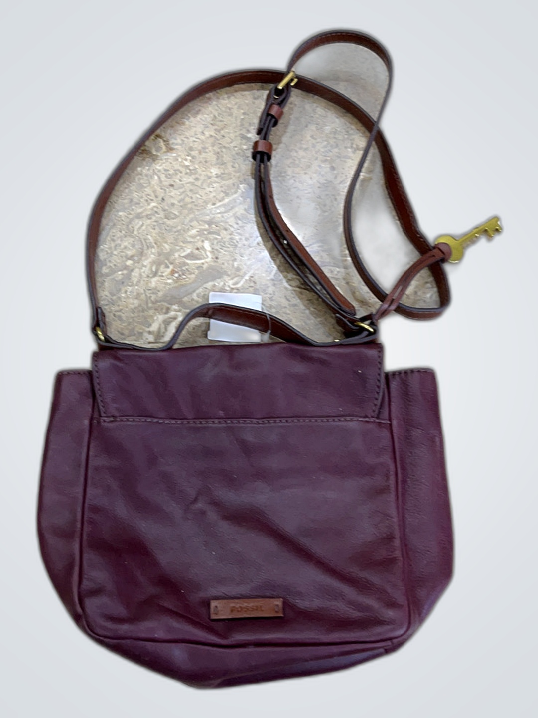 Fossil Burgundy Leather Shoulder Bag