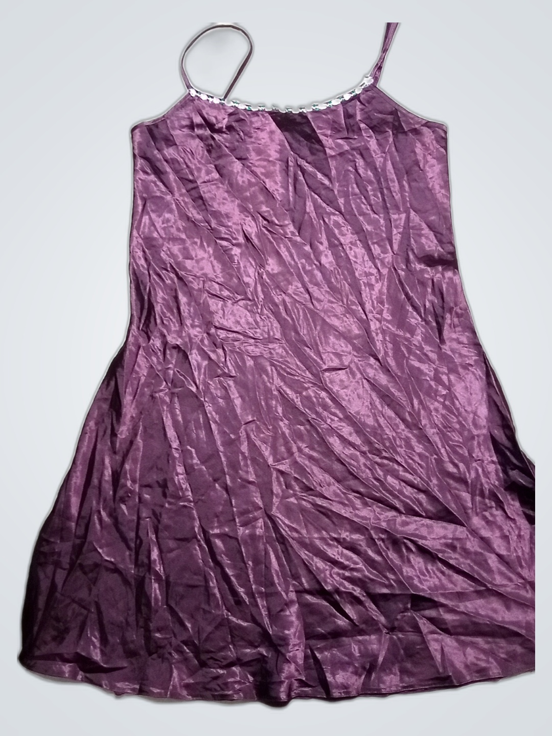Purple Satin Dress