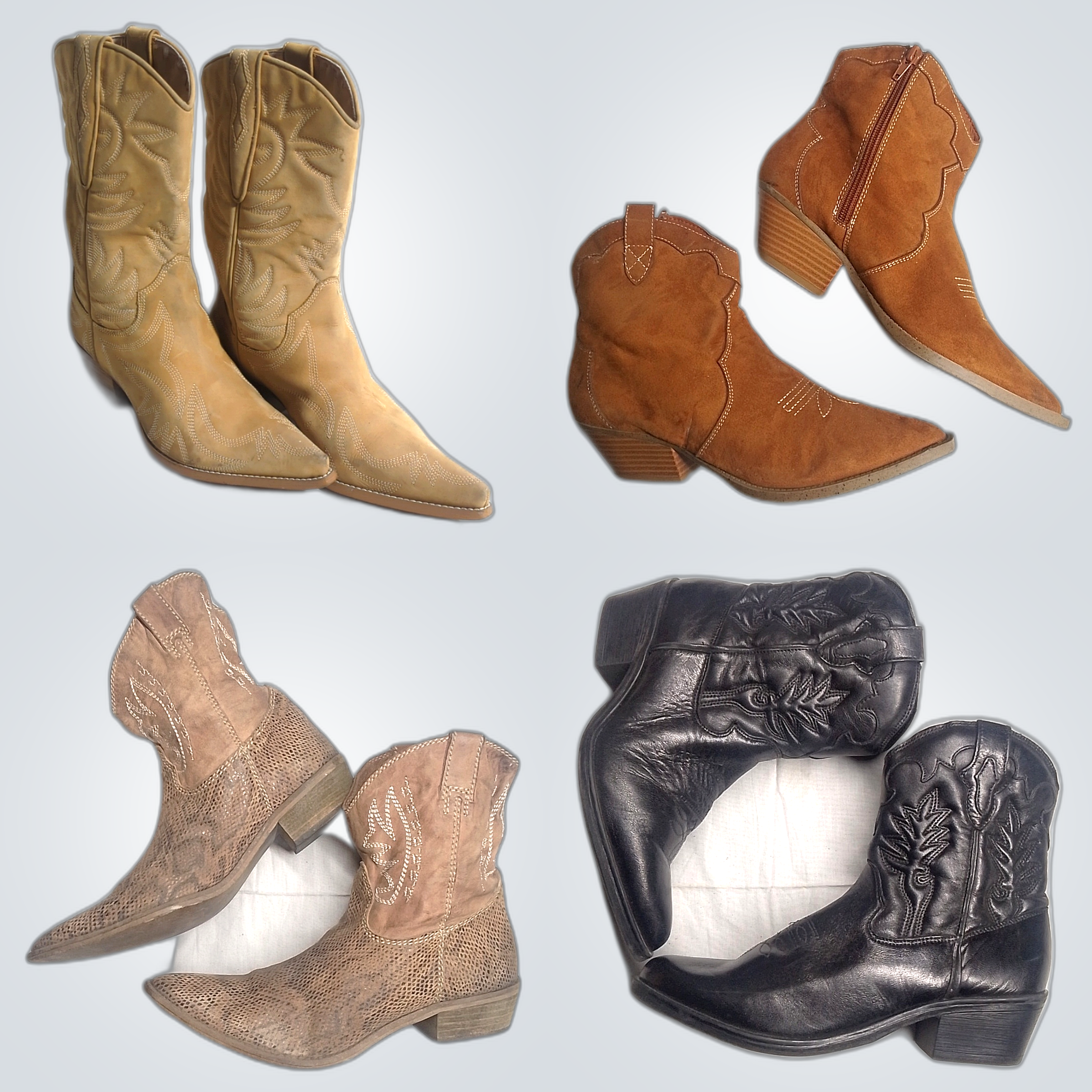 Bottes de cowboy en cuir vintage