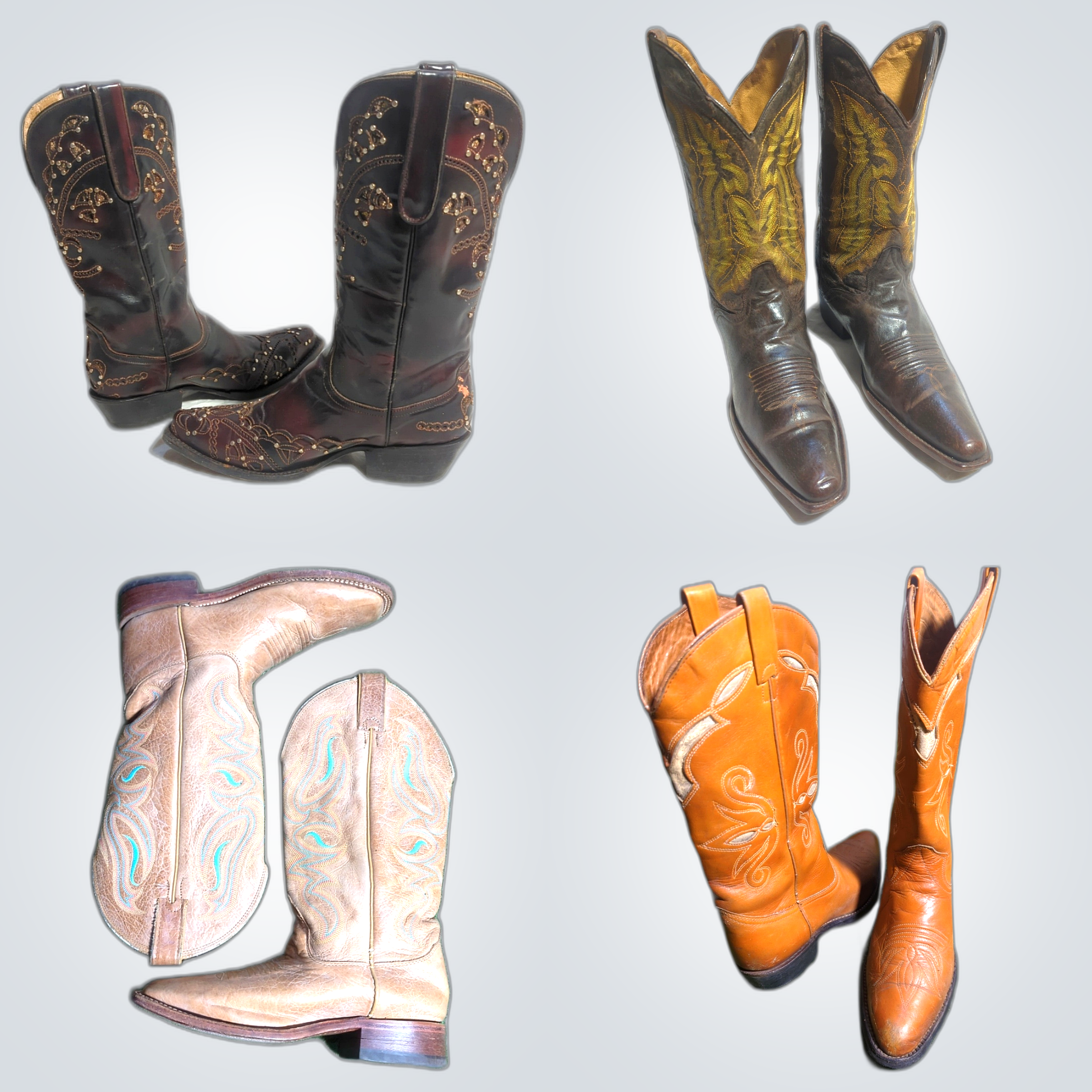 Stivale da cowboy vintage di super qualità