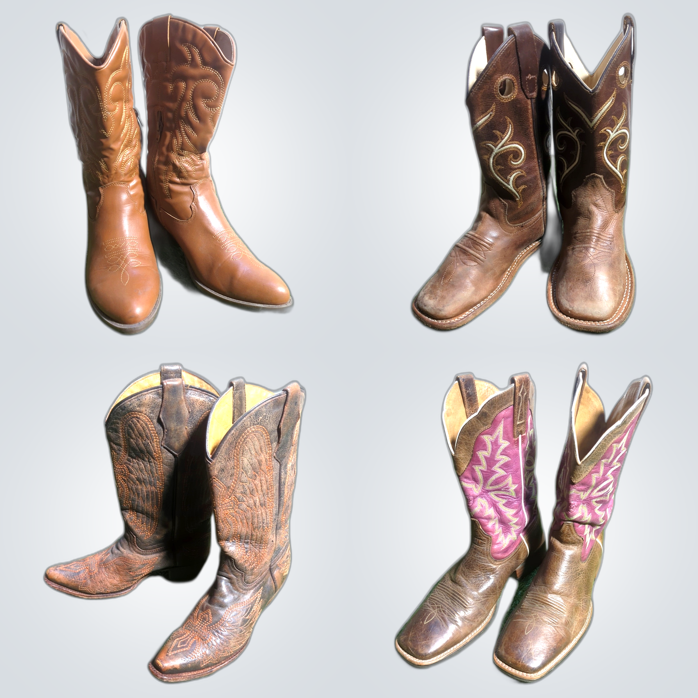 Bottes de cow-boy vintage de super qualité