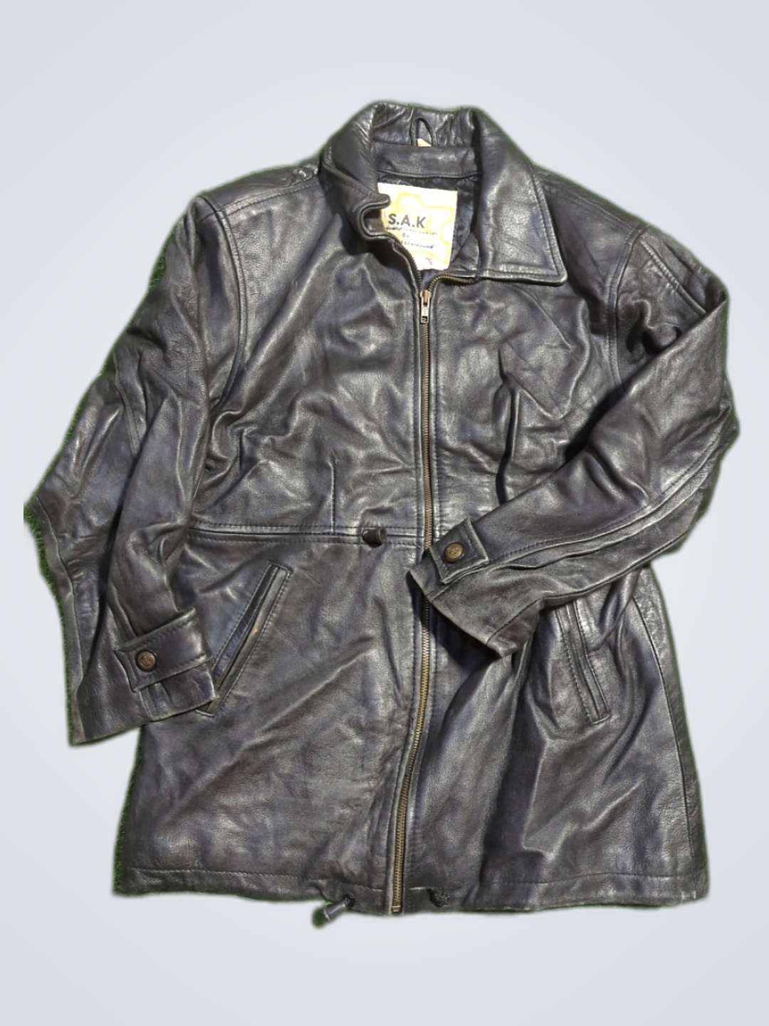 Black Leather Jacket by Shakeel International