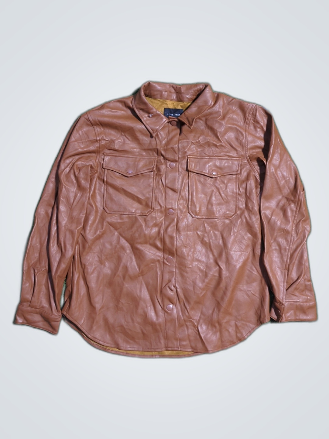 Brown Leather Shirt
