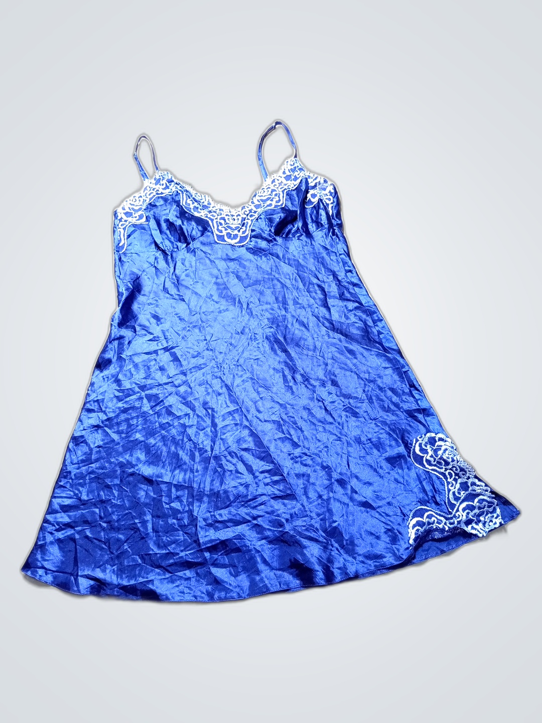 Blue Satin Nightgown