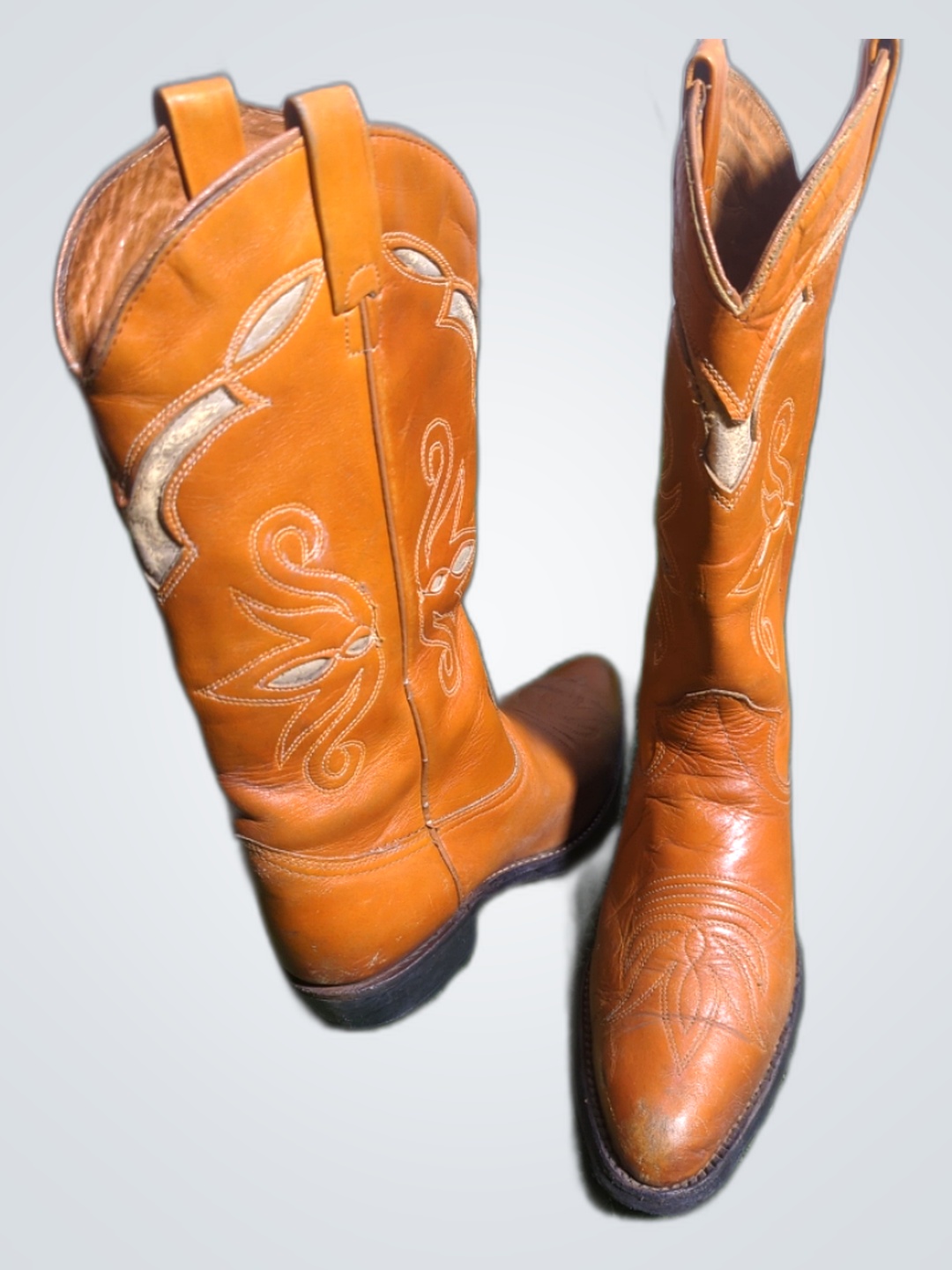 Eastland Tan Leather Cowboy Boots