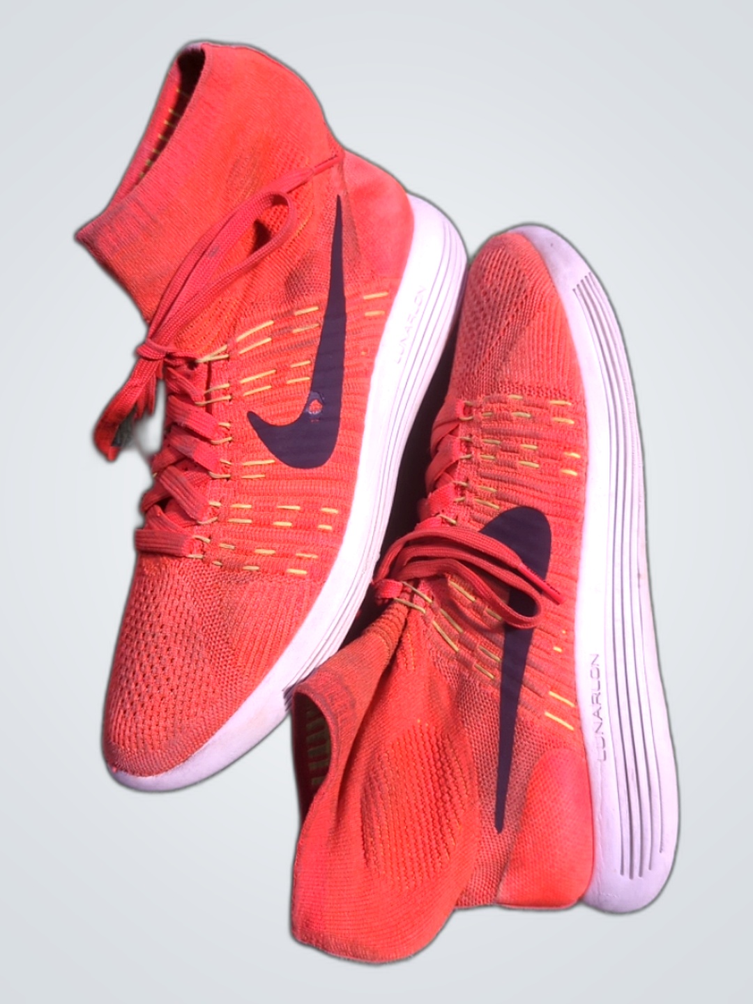 Nike Red Flyknit Sneakers