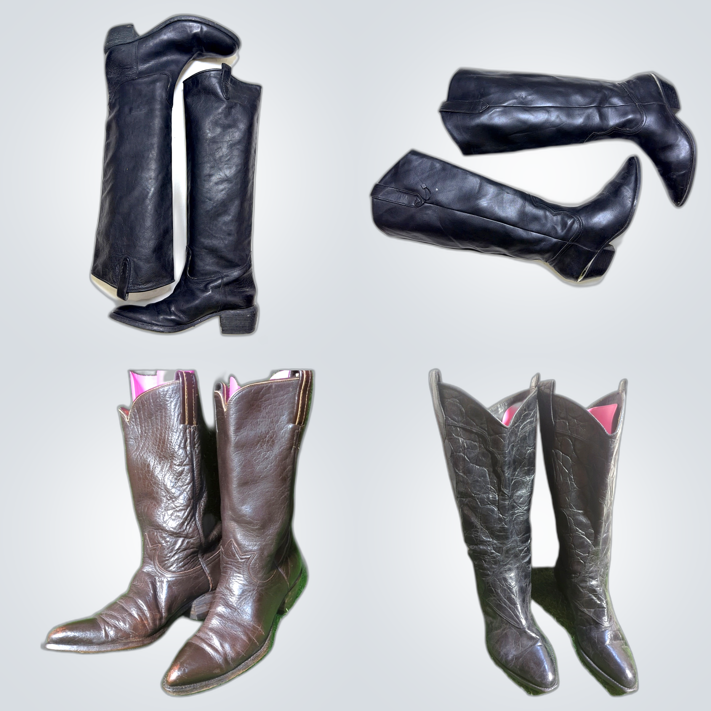 Vintage Leather Boots Bundle