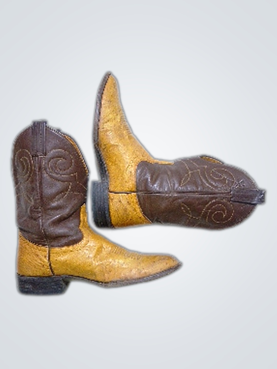 Bottes de cowboy en cuir tan Sanders