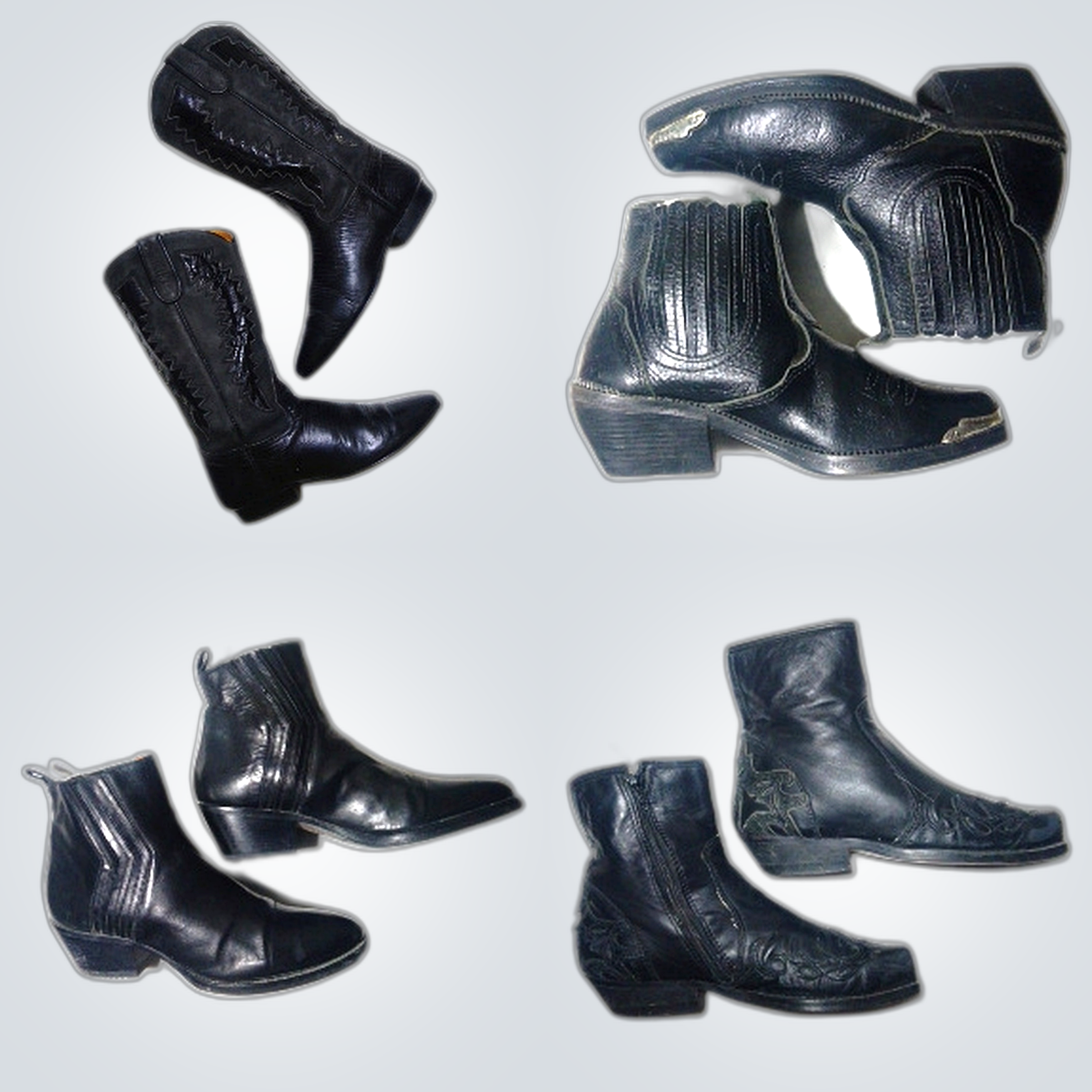 Y2K Black Leather Boots
