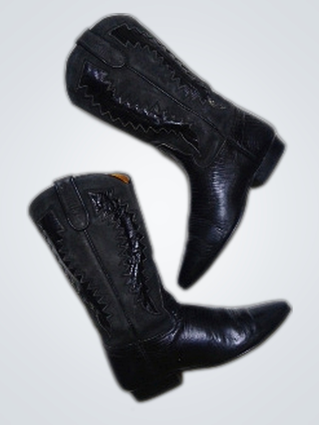 Bottes de cowboy Fasione en cuir noir