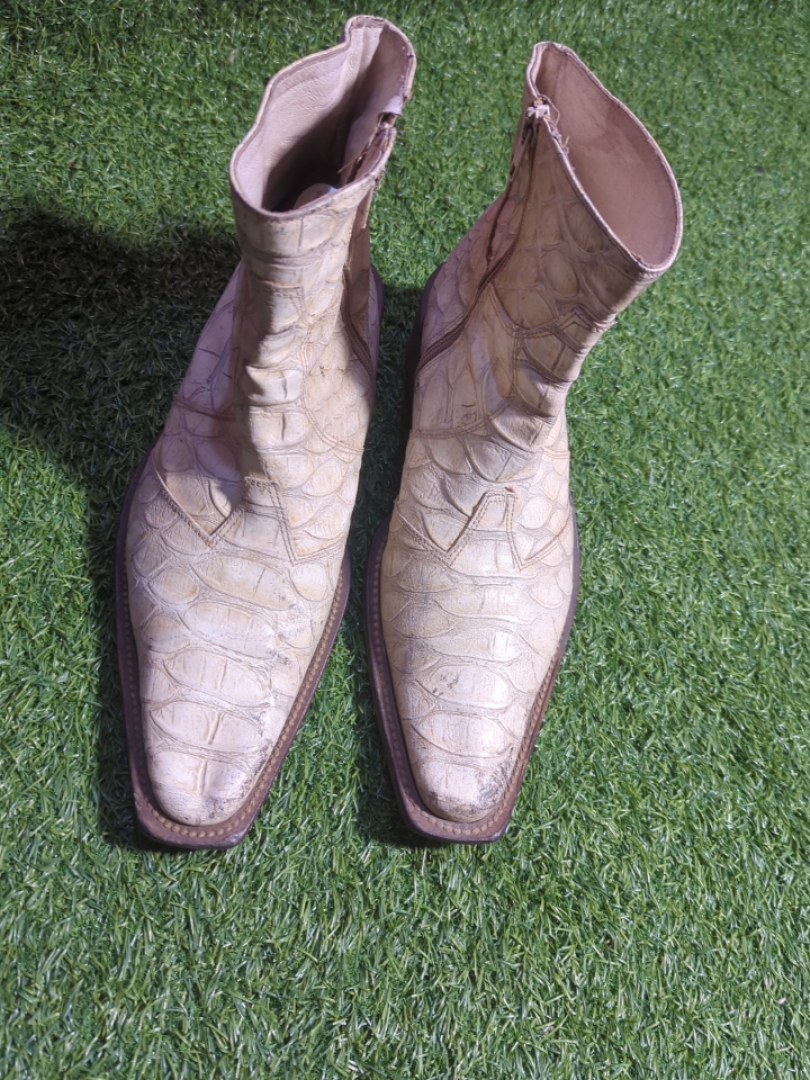 Botines de tobillo de piel de serpiente Vero Cuoio